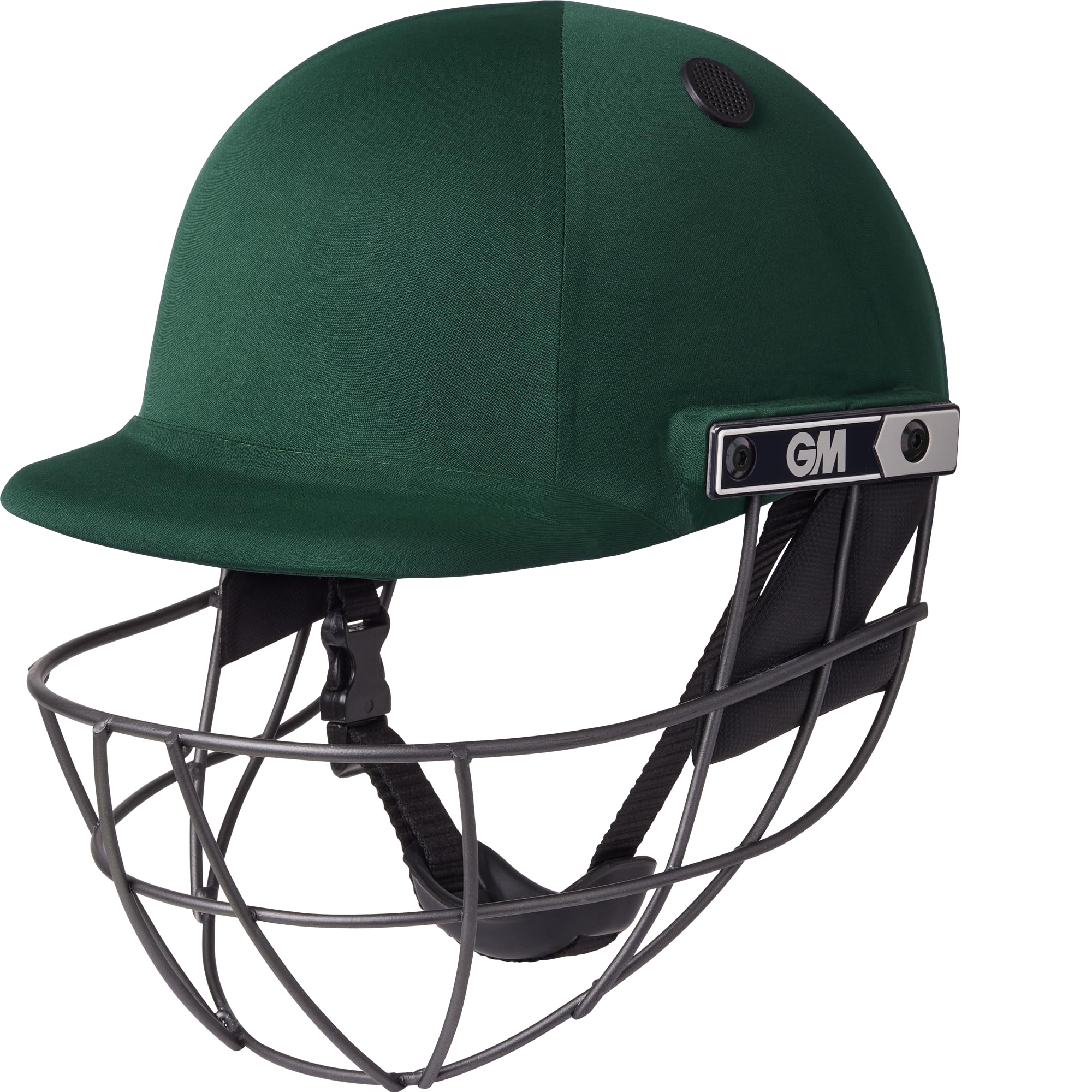 GM | Maestro Cricket Helmet | BSI Approved Batting Fielding Head Protection - Adult & Junior Size Ball | ABS Polymer Shell & Sleek Lightweight Steel Grille | Green | Adult 590-610 mm