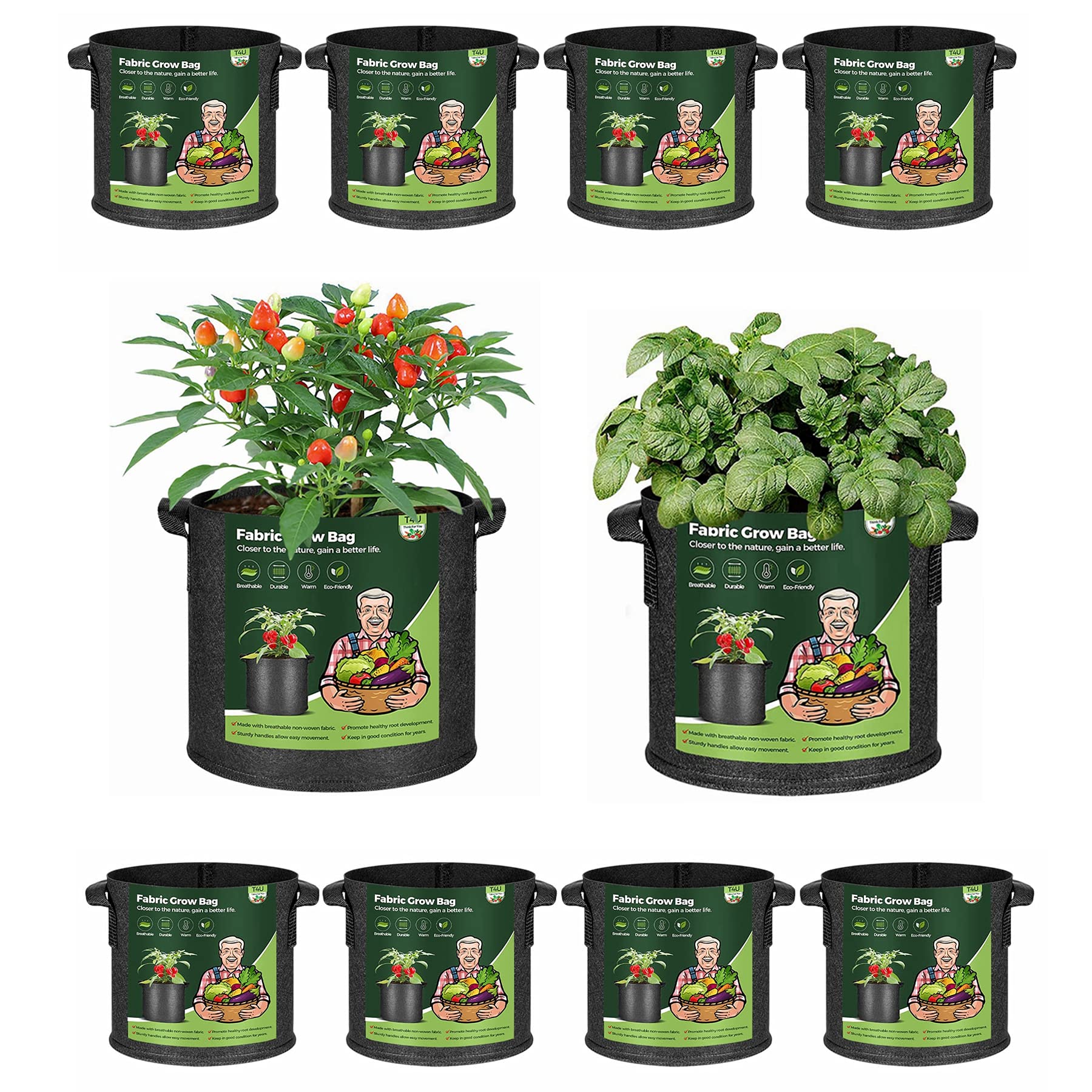 Smart Pots 5-Gallon Fabric Grow Bags (5-Pack)