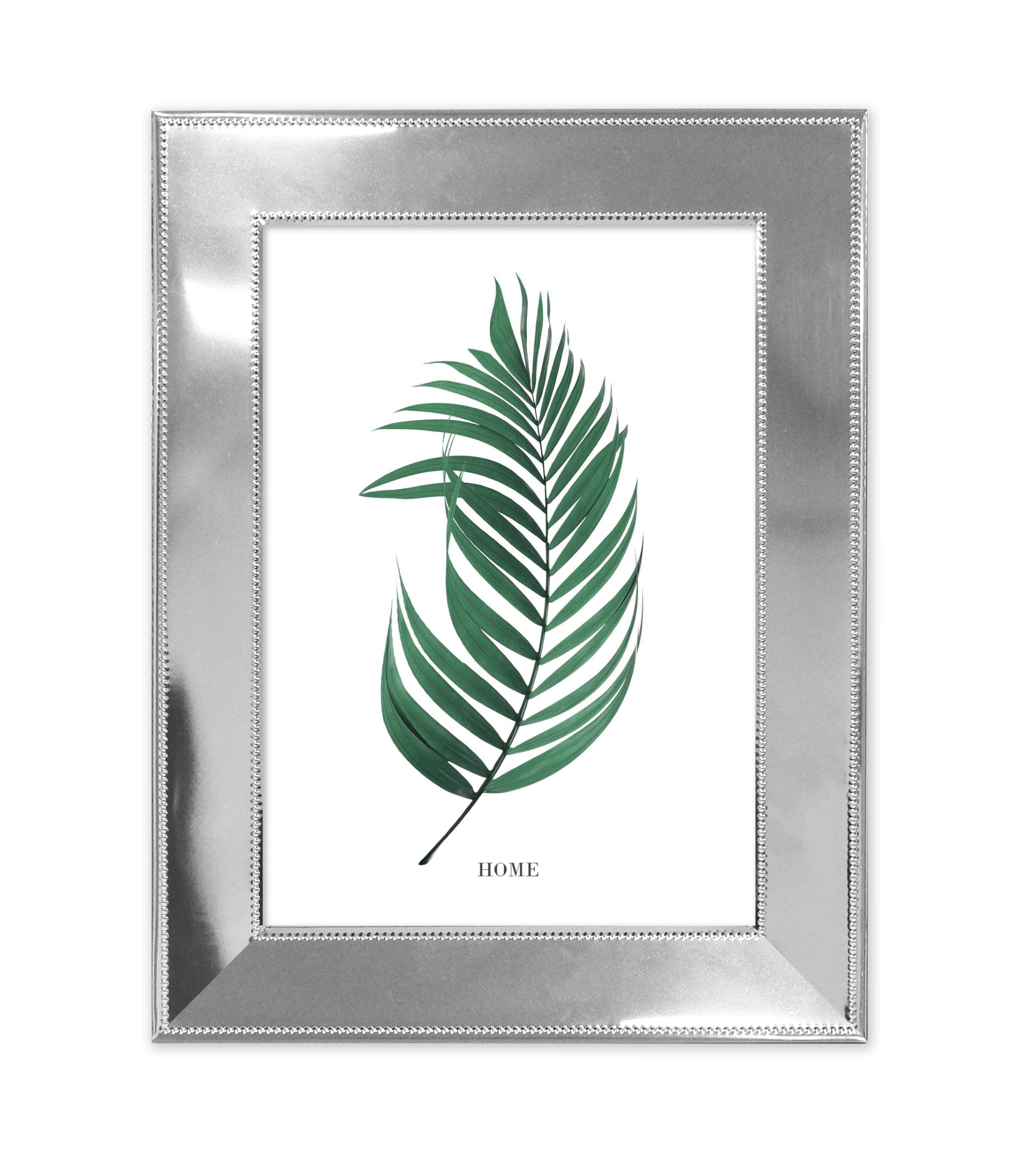 Inov8 Framing Tarnish Resistant Designer Silver Picture Frame - Modern Wide Flat Edge Design for 8x10 inch (20x25cm) Photo