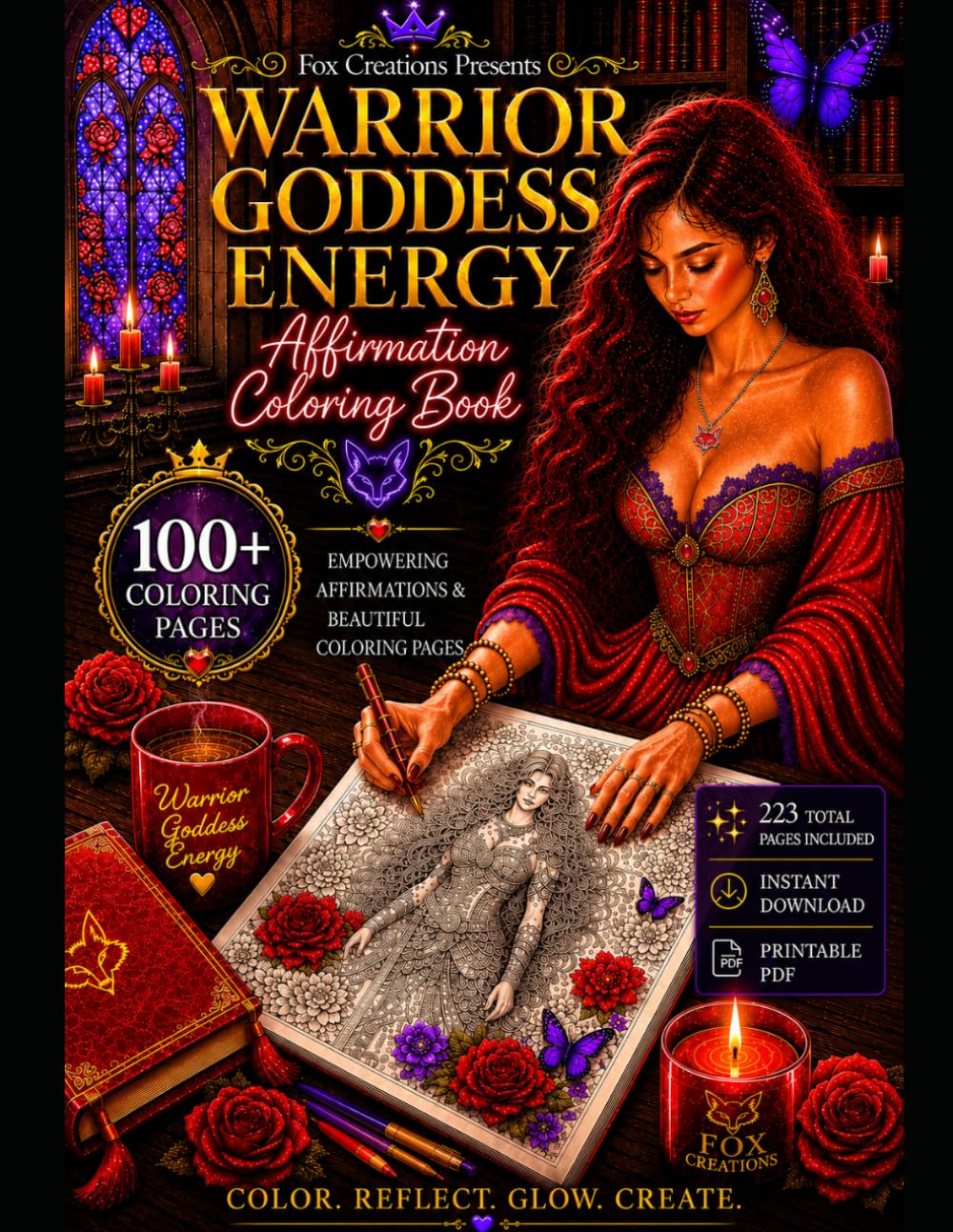Warrior Goddess Energy: Affirmation Coloring Book