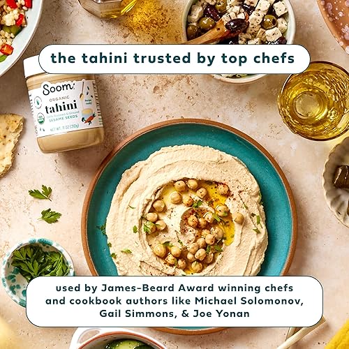 Miniatura 5 de Soom Foods Ground - Pasta orgánica de sésamo Tahini de 11 onzas (paquete de 2)  Textura suave y sedosa en humus, salsas, salsas, aderezos para