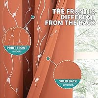 Vista 225 de BGment Room Darkening Curtains 95 Inches Long, Grommet Thermal Insulated Blackout Curtains with Wave Line and Dots Printed for Bedroom, 2 Panels