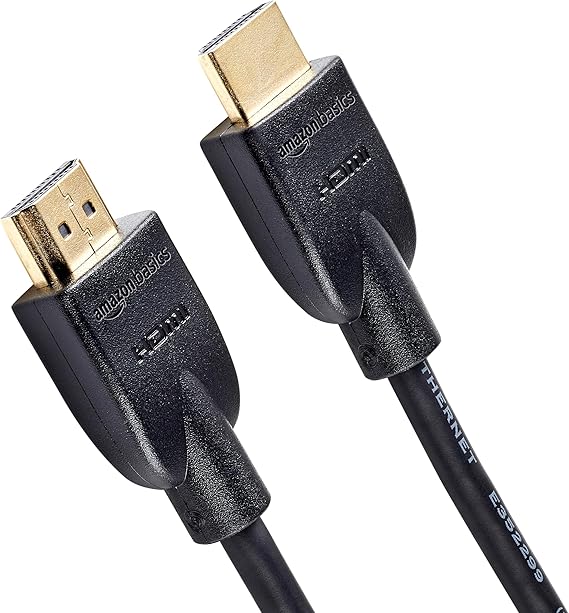 Amazon Basics HDMI Cable, 18Gbps High-Speed, 4K@60Hz, 2160p, Ethernet Ready, 10 Foot, Black