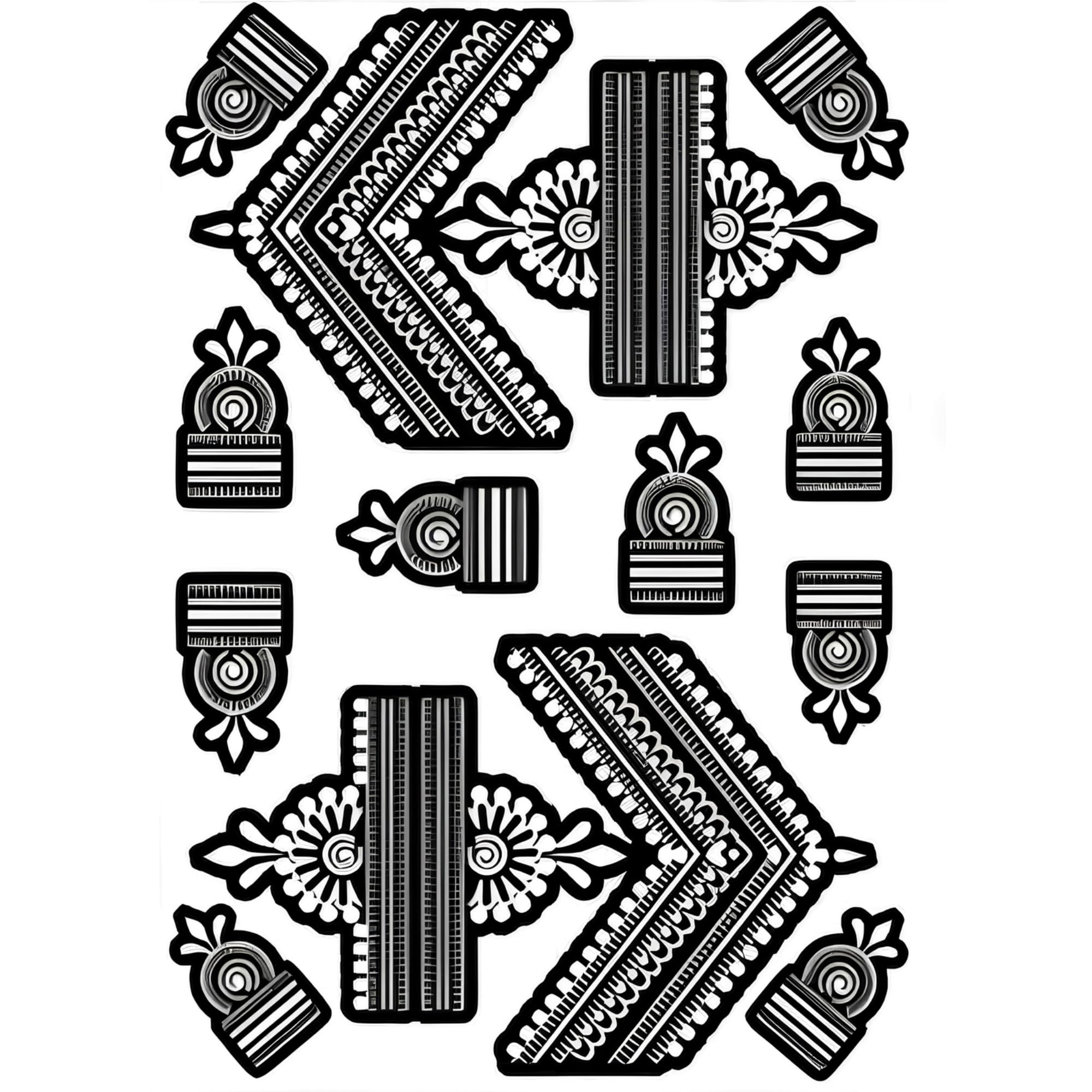 Arabic Border Mehndi Stencil Set | Reusable Henna Tattoo Stencil Template for Women & Girls | Corner, Wrist, Finger & Border Mehendi Design | Easy DIY Mehndi Sticker for Wedding, Karwa Chauth, Teej, Eid & Festivals-image-5
