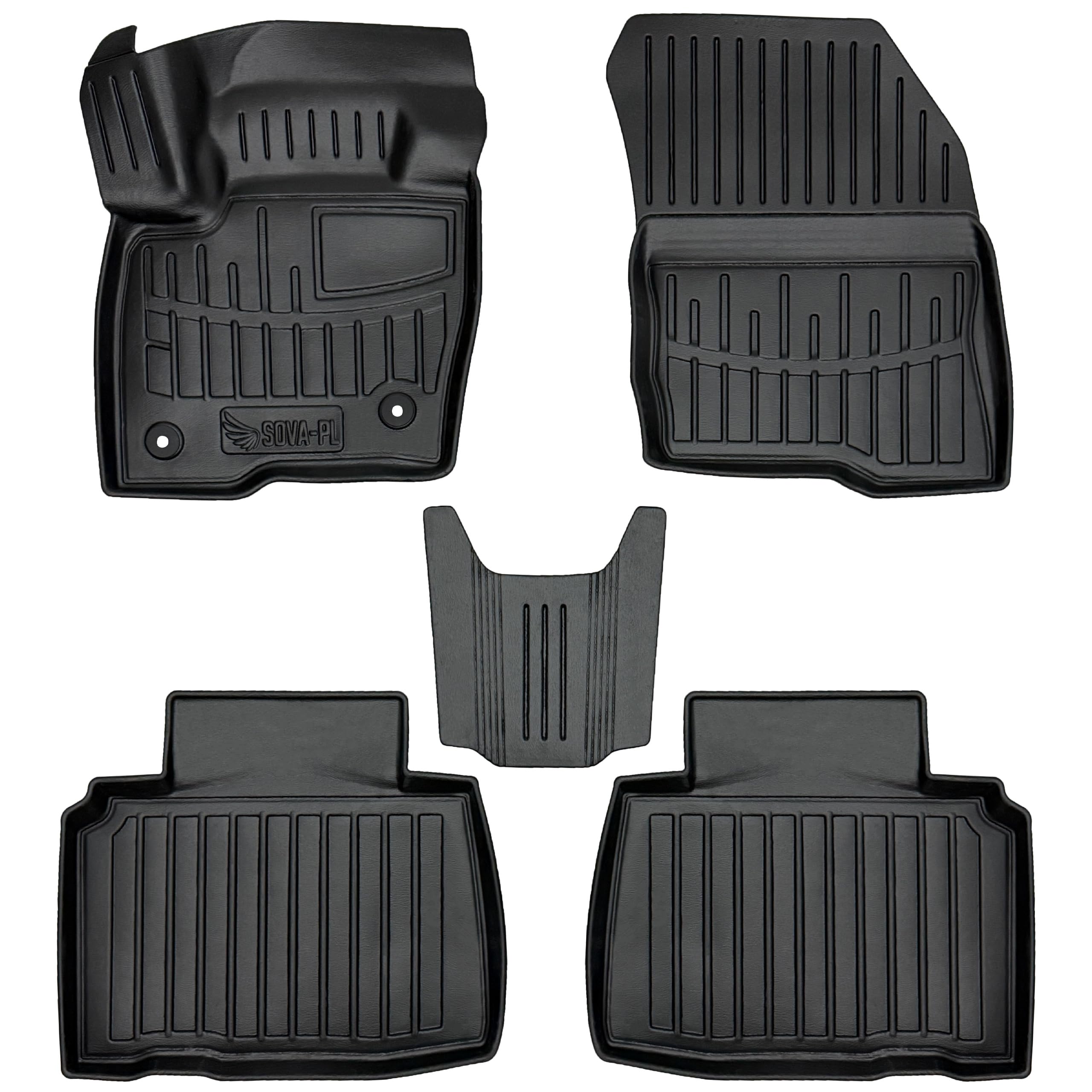 Gumowy zestaw dywaniki i mata pasujące do Ford Edge II CD539 (2014-2024) odległość mi=>