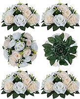 Vista 48 de BLOSMON Bolas de Flores para Bodas, Centros de Mesa de Rosas, 2 Piezas, Flores Artificiales Negras, Bolas Florales Colgantes, Decoración de Arreglos