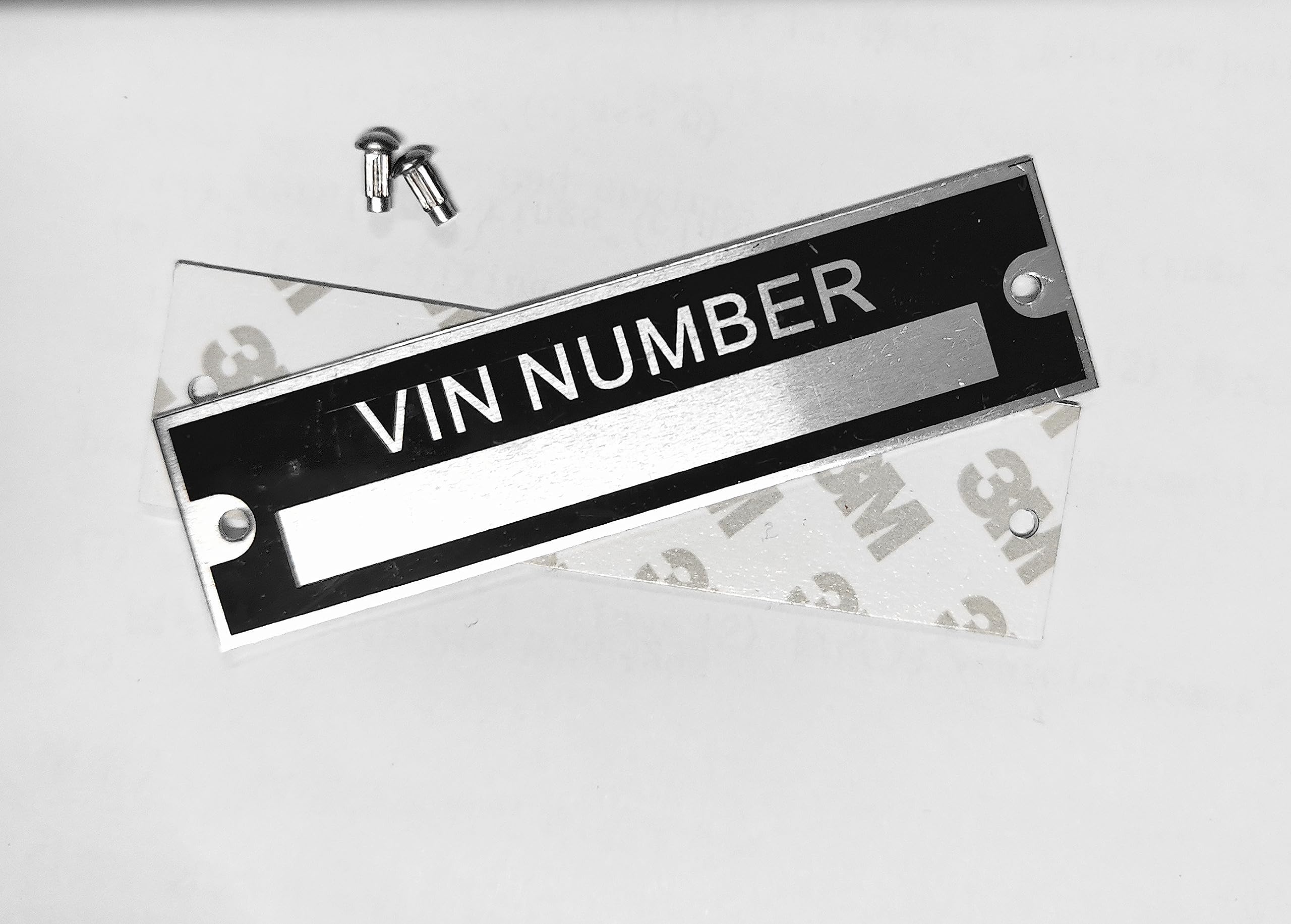 VIN Serial ID TAG Plate Data Blank CAR Truck HOT Rod Equipment Trailer (95mm X25mm)