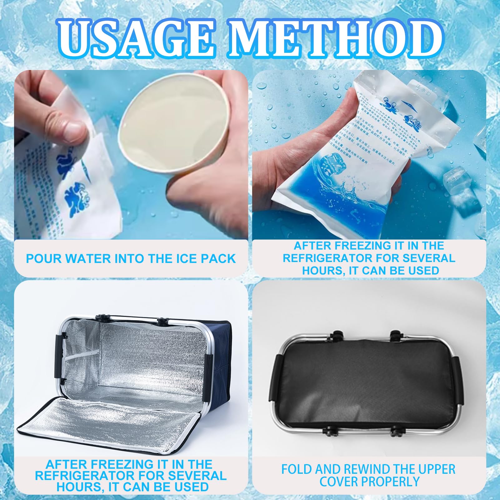 Borsa Frigo Termica 30L Pieghevole Isotermica per Picnic Campeggio Viaggio