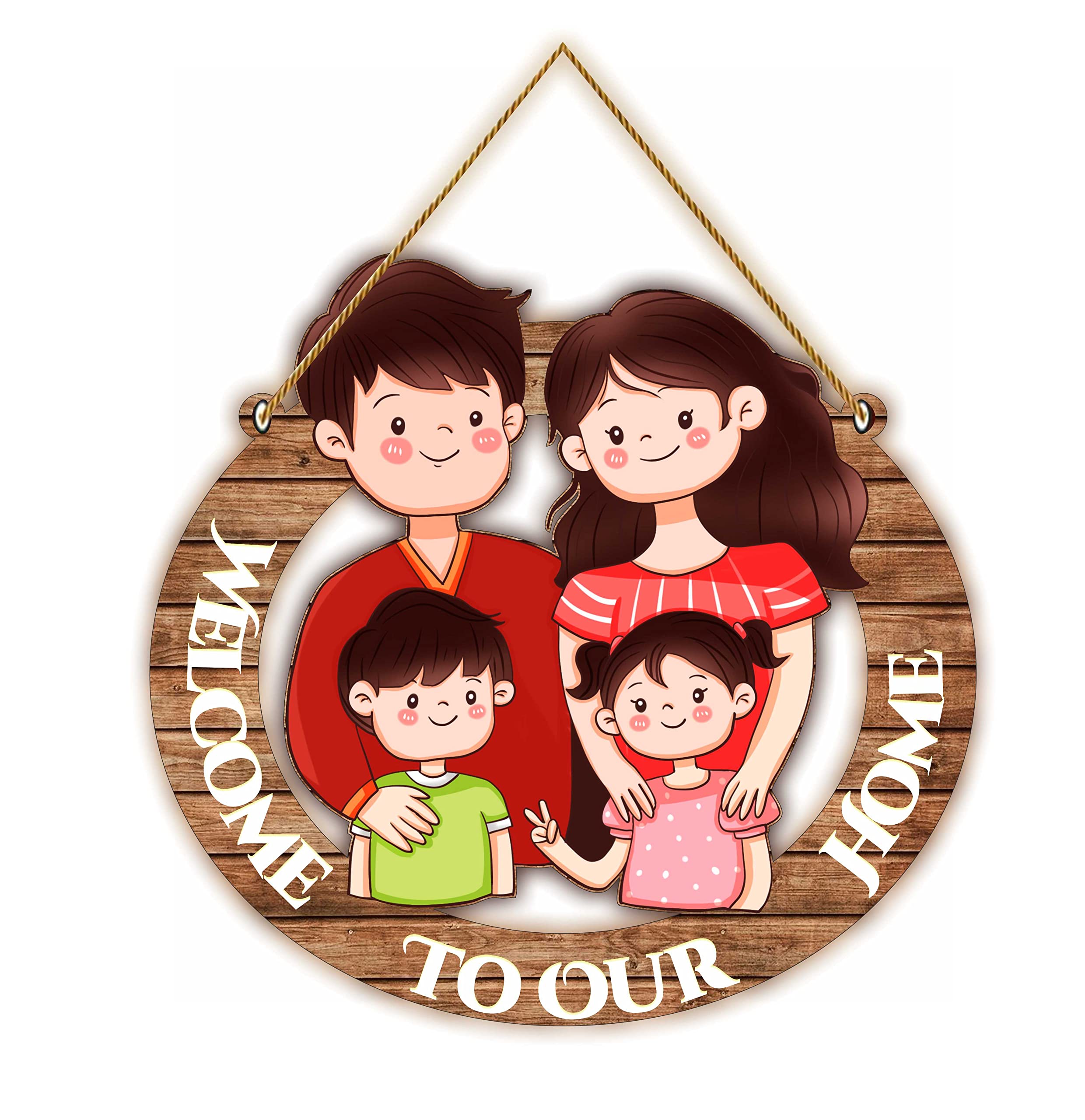 CW CRAFTS WORLD Decorative Wooden Printed Wall Hanging For Home Decor,Wall Decor, Living Room| Perfect For Gifting| (F)