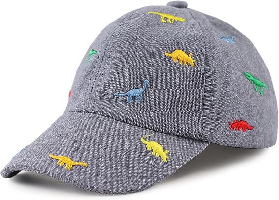 JANGANNSA Dinosaur Boys Girls Caps Embroidery Baby Baseball Caps Cotton Infant Toddler Kids Hat Spring Summer Autumn