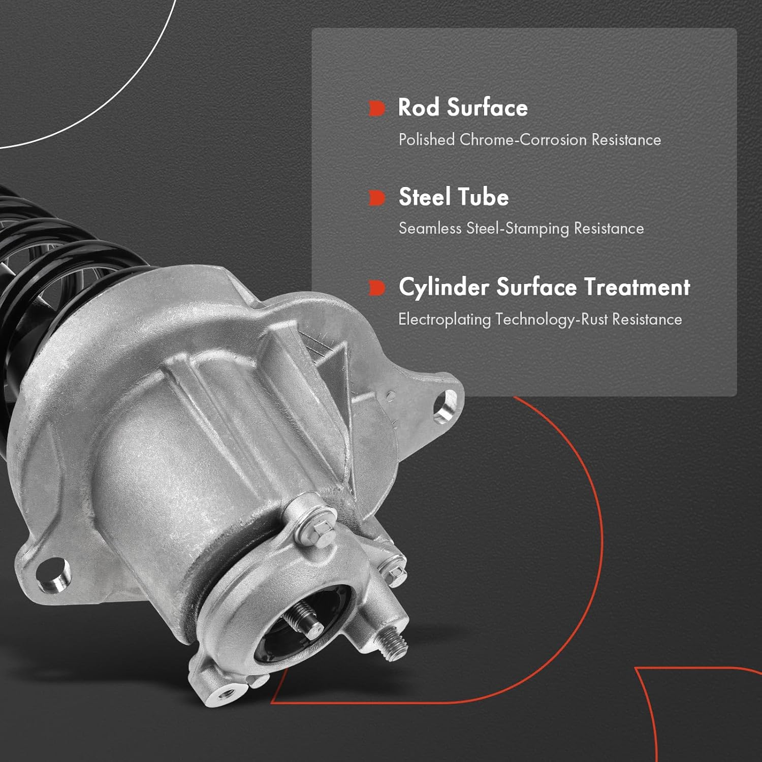 A-Premium Rear Strut Assembly Compatible with Volvo V70 2001 2002, XC70 2003-2007 - 2x Replacement Suspension Complete Strut Shock Absorber with Coil Spring