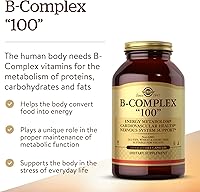 Vista 3 de Solgar B-Complex Cápsulas de 100Vegetable Promueve el metabolismo Energía, 033984011519, 1