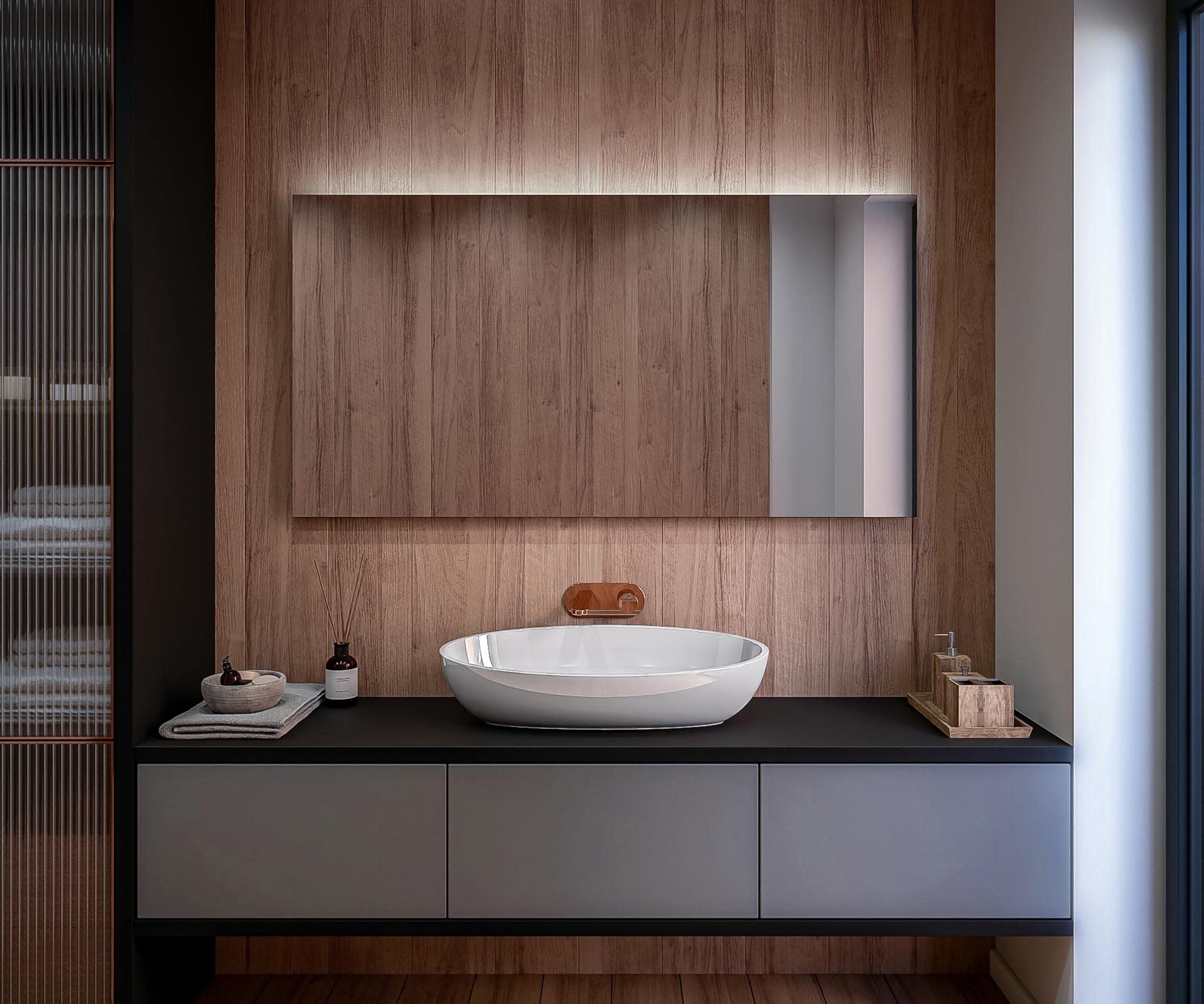 Artforma Bathroom Illuminated Mirror 600x800 mm | Wall Mounted Mirror | with LED Light | T103