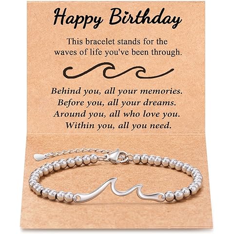 Tarsus Birthday Gifts for Women, Through The Waves of Life, Birthday Bracelet for Women Friend Sister Daughter Mom Grandma...