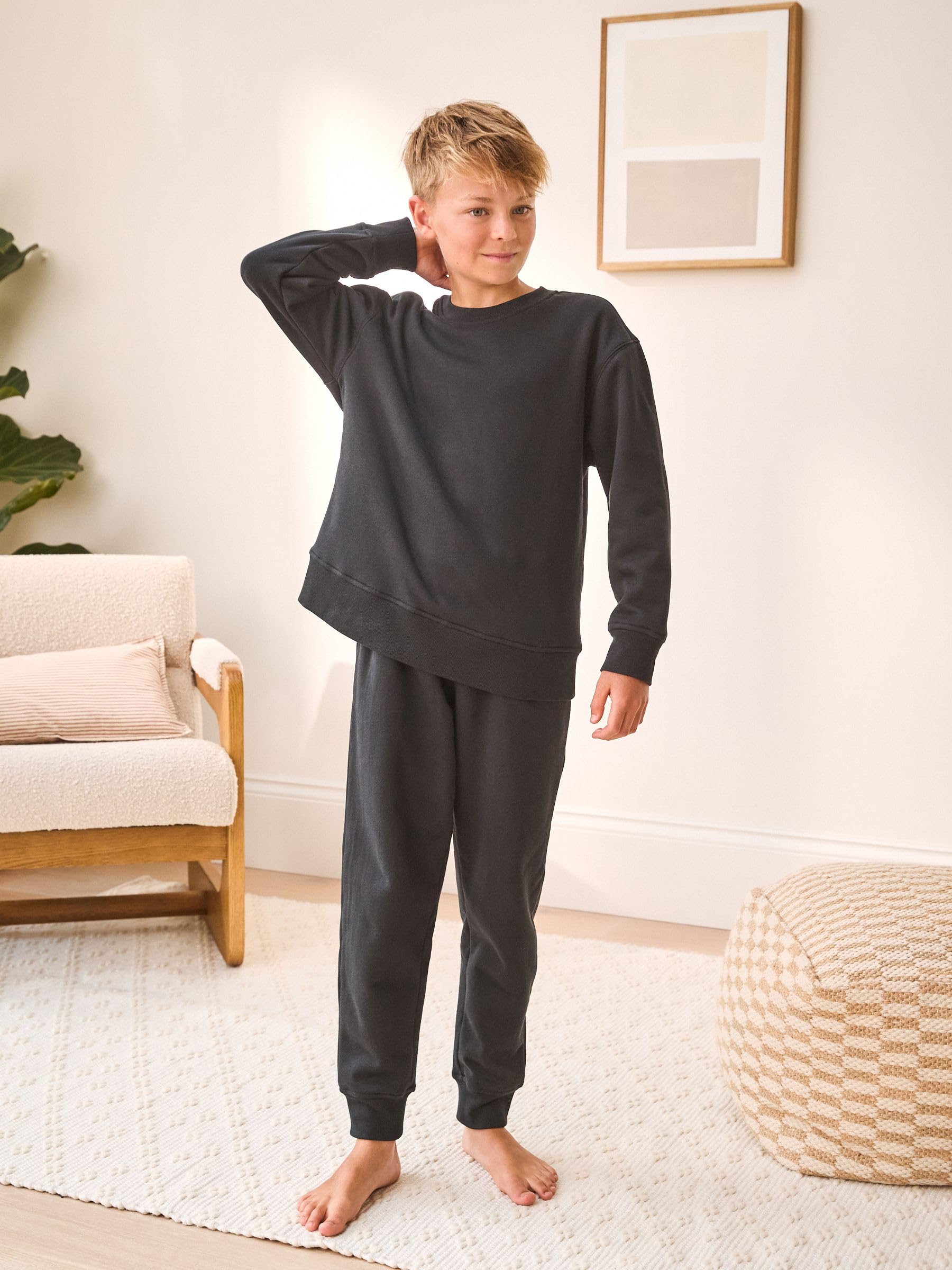NEXT Ragazzo Pigiama Comodo in Pile | Bambino, Standard, Mid Rise, Pull On, Lavabile in lavatrice