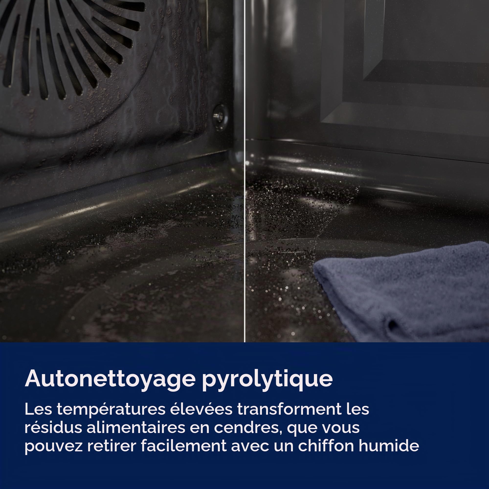 Electrolux COX8P08WH Four encastrable multifonction pyrolytique, autonettoyant, 72 L, PizzaExpert 340 °C, fonction pizza en 2,5 minutes, vapeur, écran tactile, plaque en fonte et pelle incluses, Wi-Fi