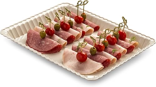 Miniatura 5 de Embellish - Bandeja rectangular de plástico para servir 90 x 130in 4 unidades color hueso