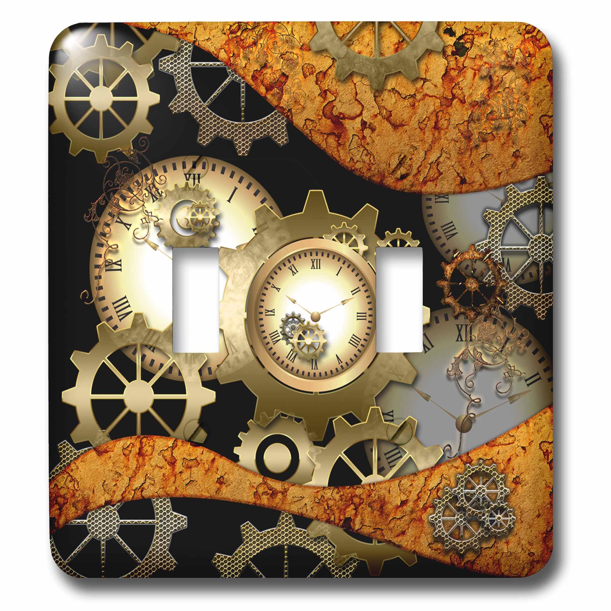 Interrupteur à bascule à double bouton 3dRose Lsp_243116_2 Steampunk décoratif pour maison