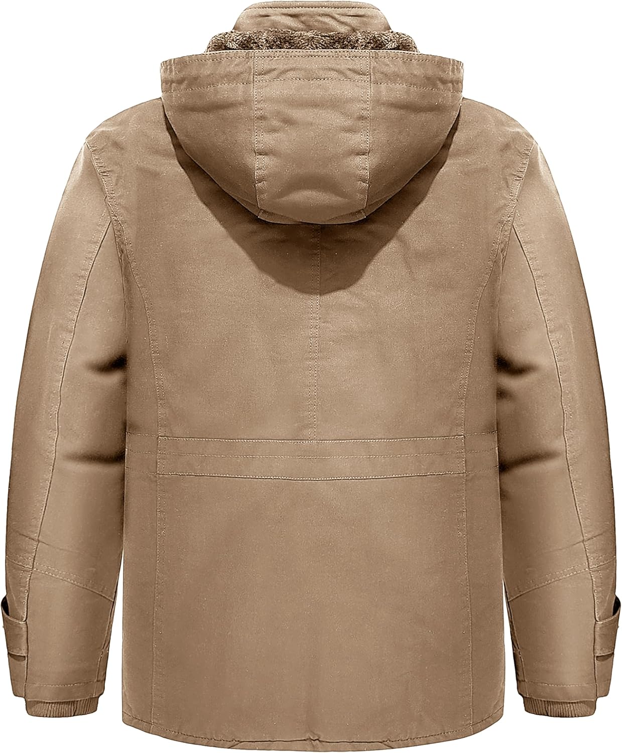 Back View of TACVASEN Men's Fleece Winter Jacket