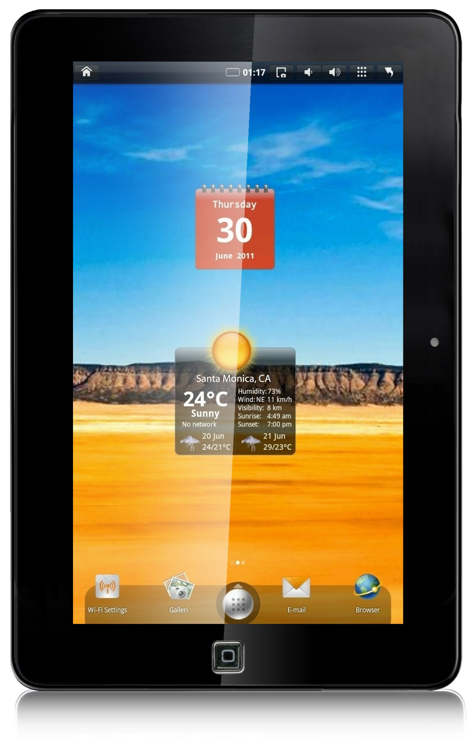 Ematic eGlide XL 10 Inch Touch Screen Internet Tablet with Android 2.2