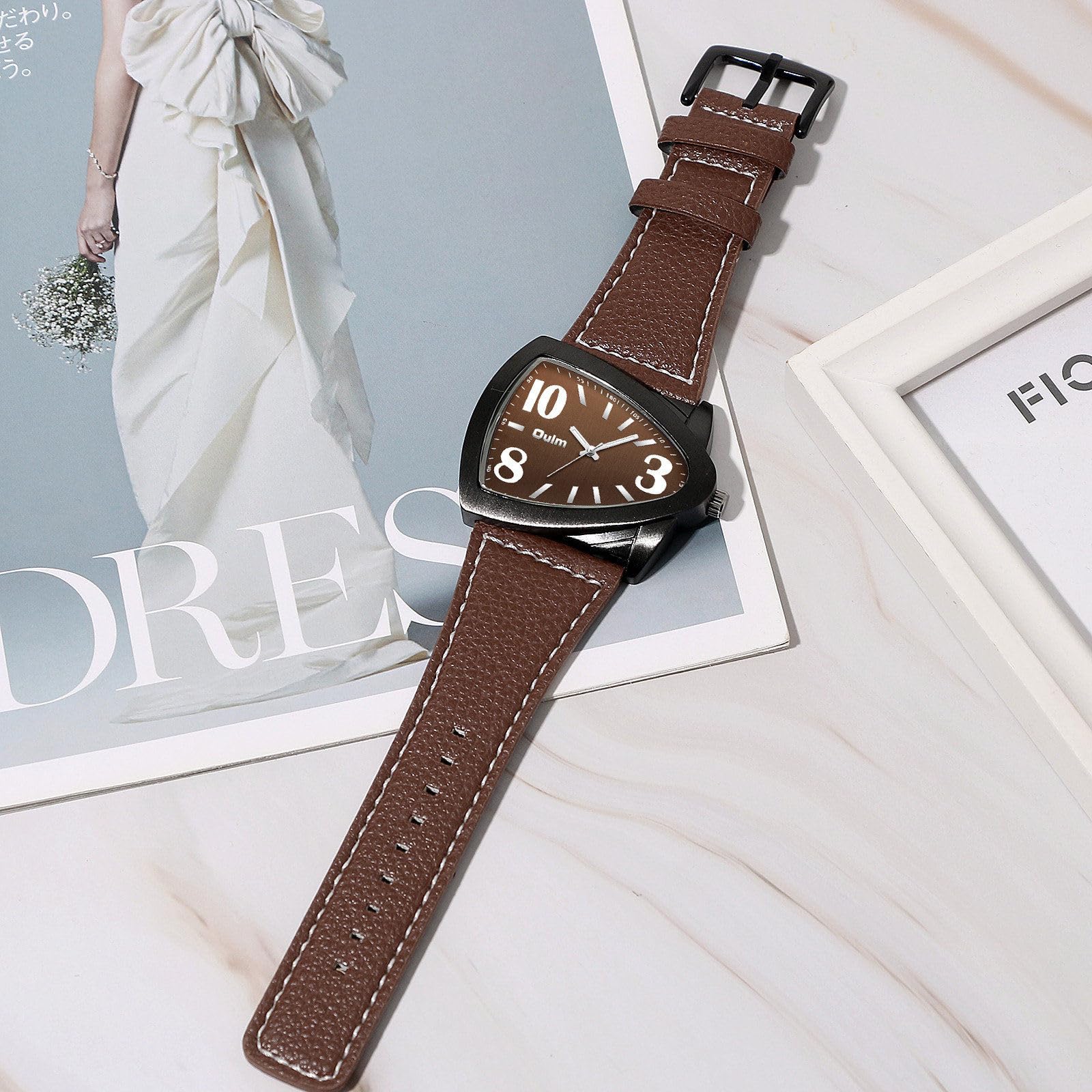 JewelryWe Orologio Da Polso Per Uomini d’Affari: Con Un Caso Triangolare Alla Moda, è il Regalo Perfetto Per Tuo Marito o Tuo Padre