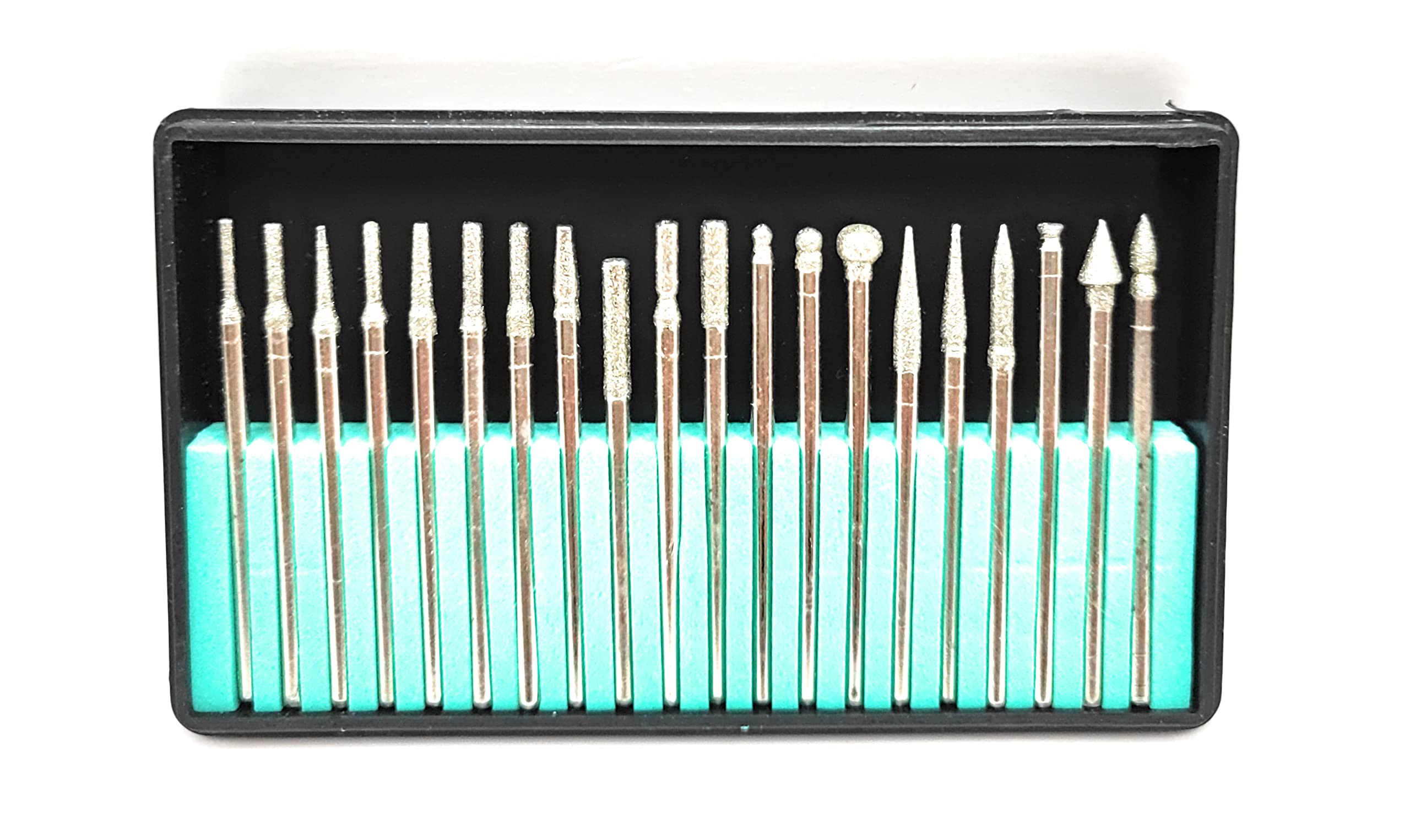 Diamond Drill Burr Bits 30X Silver for Carving and Engraving DIY Dremel Rotary Tool Tools (20)