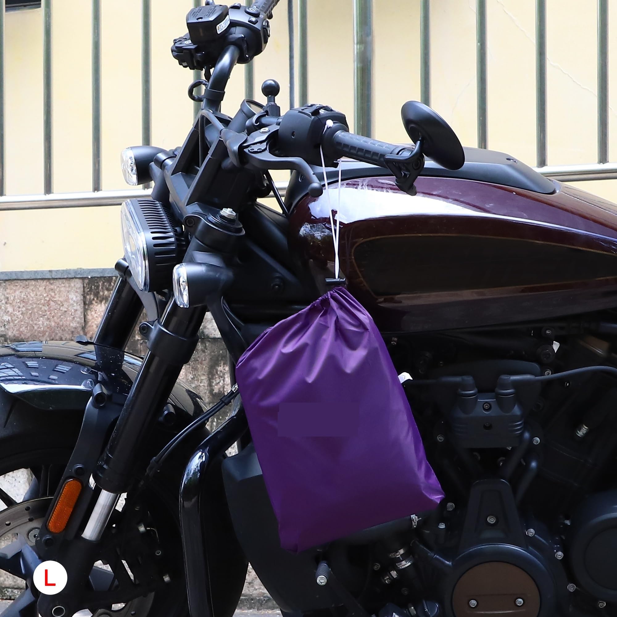 Copertura per Moto Protezione UV Universale for Motocicletta Mezza Copertura Leggera for la Maggior Parte delle motociclette Touring Cruiser per Interno Esterno(Sliver,XL)