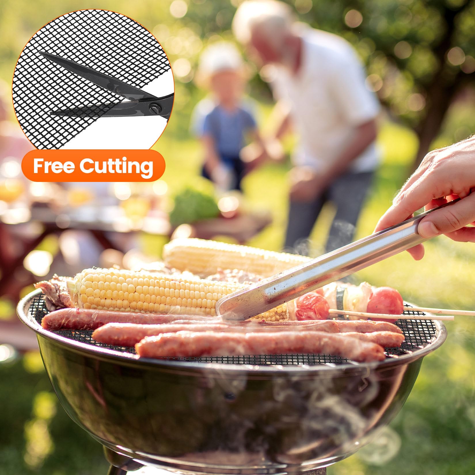 Tapis de Cuisson Barbecue Antiadhésif Réutilisable 40 x 30 cm