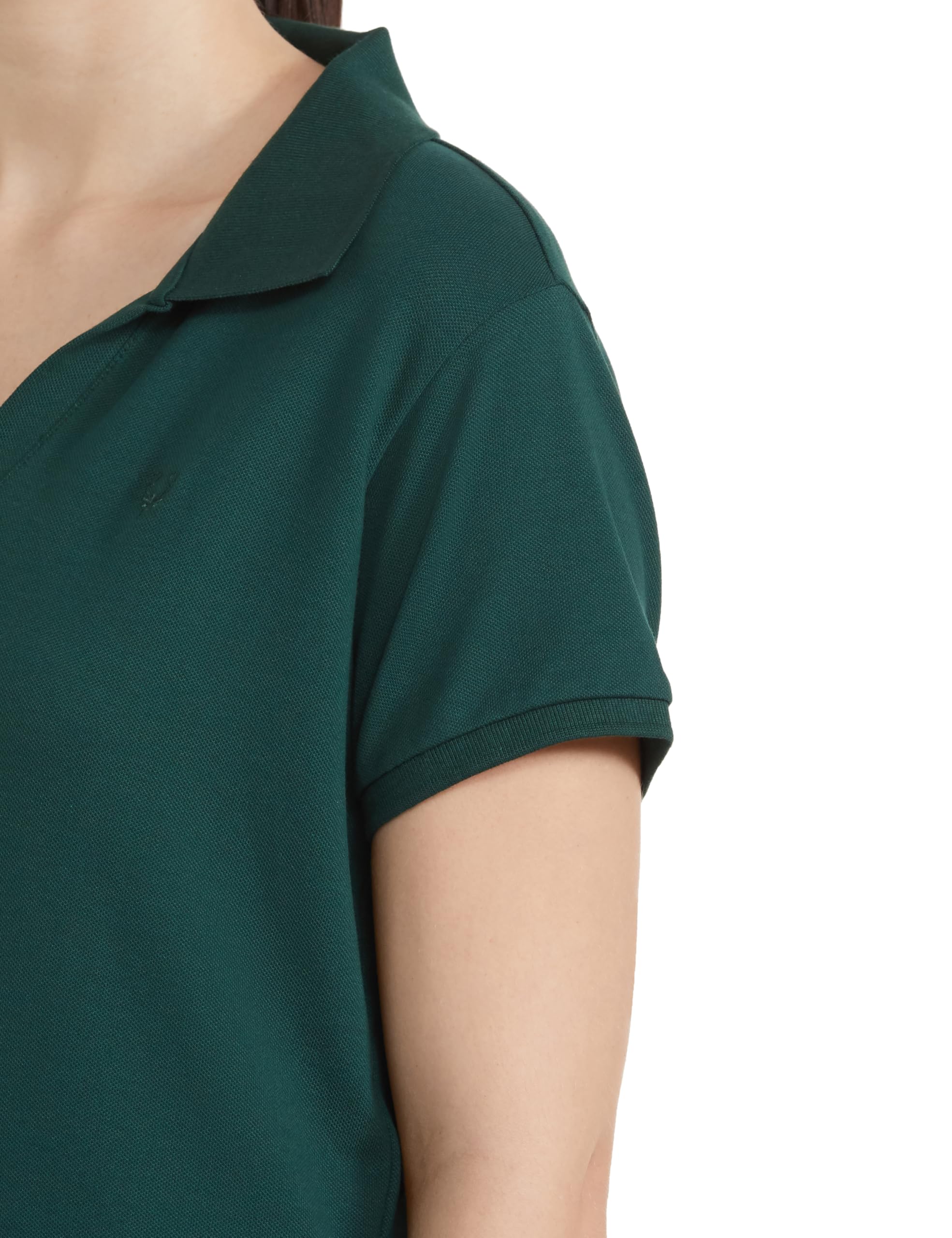Allen Solly Women's Classic Fit Polo Shirt (AHKPWRGPQ86169_Green - Image 4 thumbnail