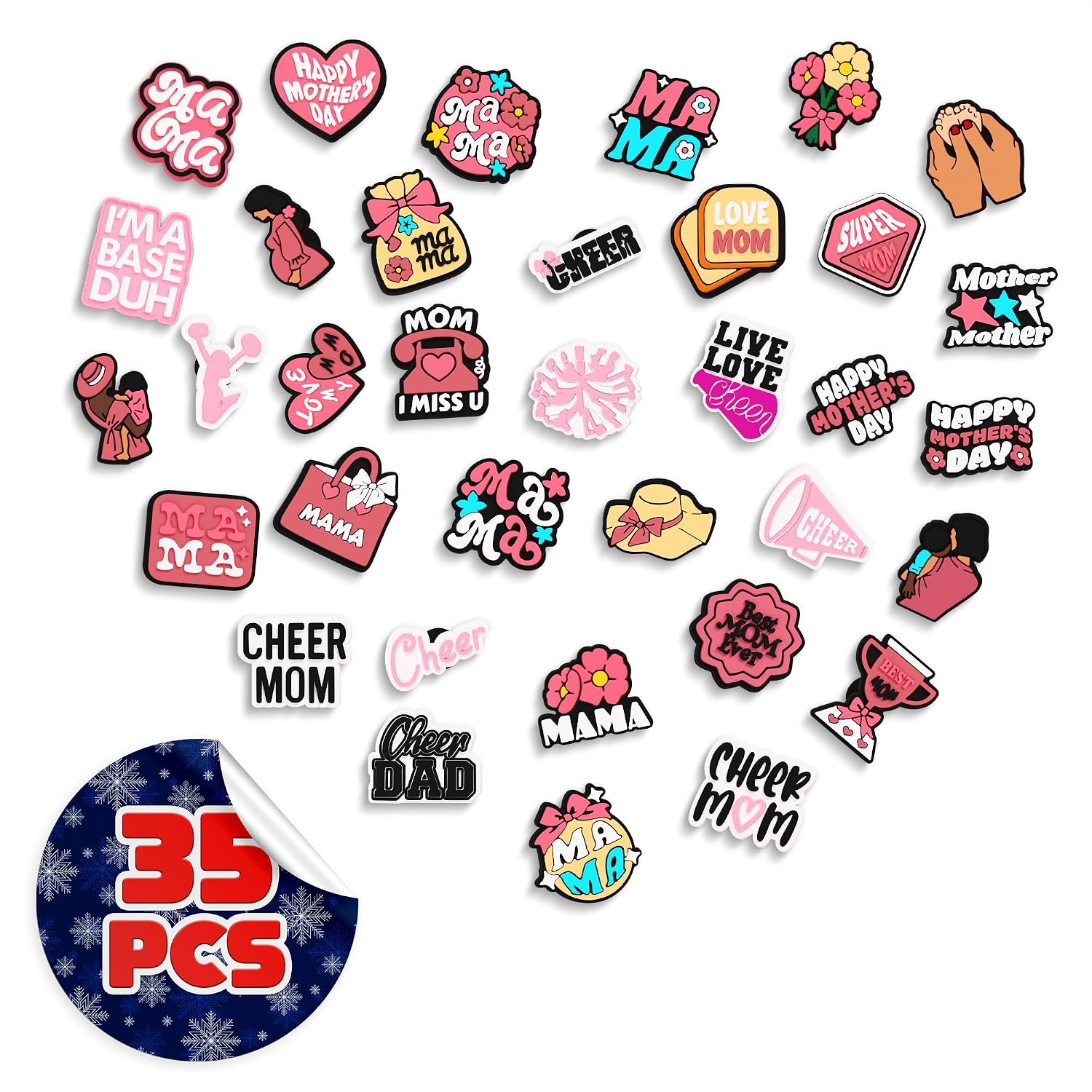 PVC Shoe Charms Set for Shoe Decoration – Easy-Attach Charms for Shoes, Sandals & Bracelets, Fun Wristband Styles – Cute Festive Accessories Set, Valentines Day Gifts for Women, Men & Creative Makers