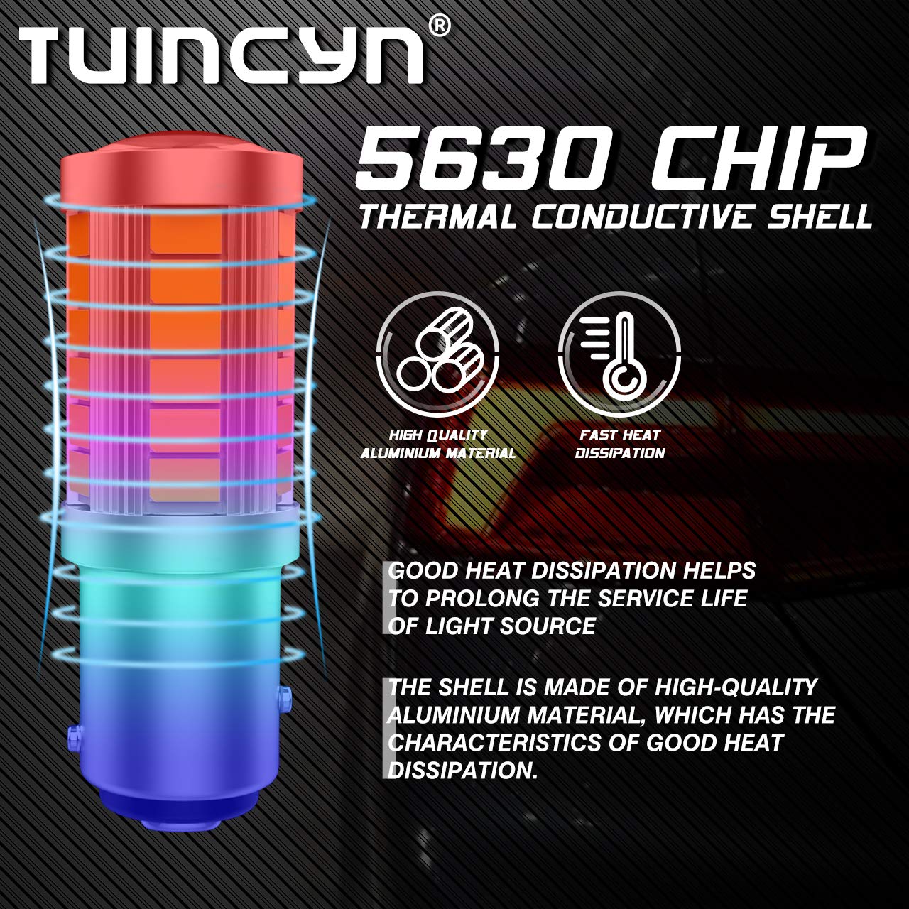 TUINCYN 1157 BAY15D Bombilla LED ámbar amarilla Señal de giro 5630 33SMD 1016 1034 7528 2057 Luz de freno de marcha atrás con luz de freno trasera (paquete de 10)