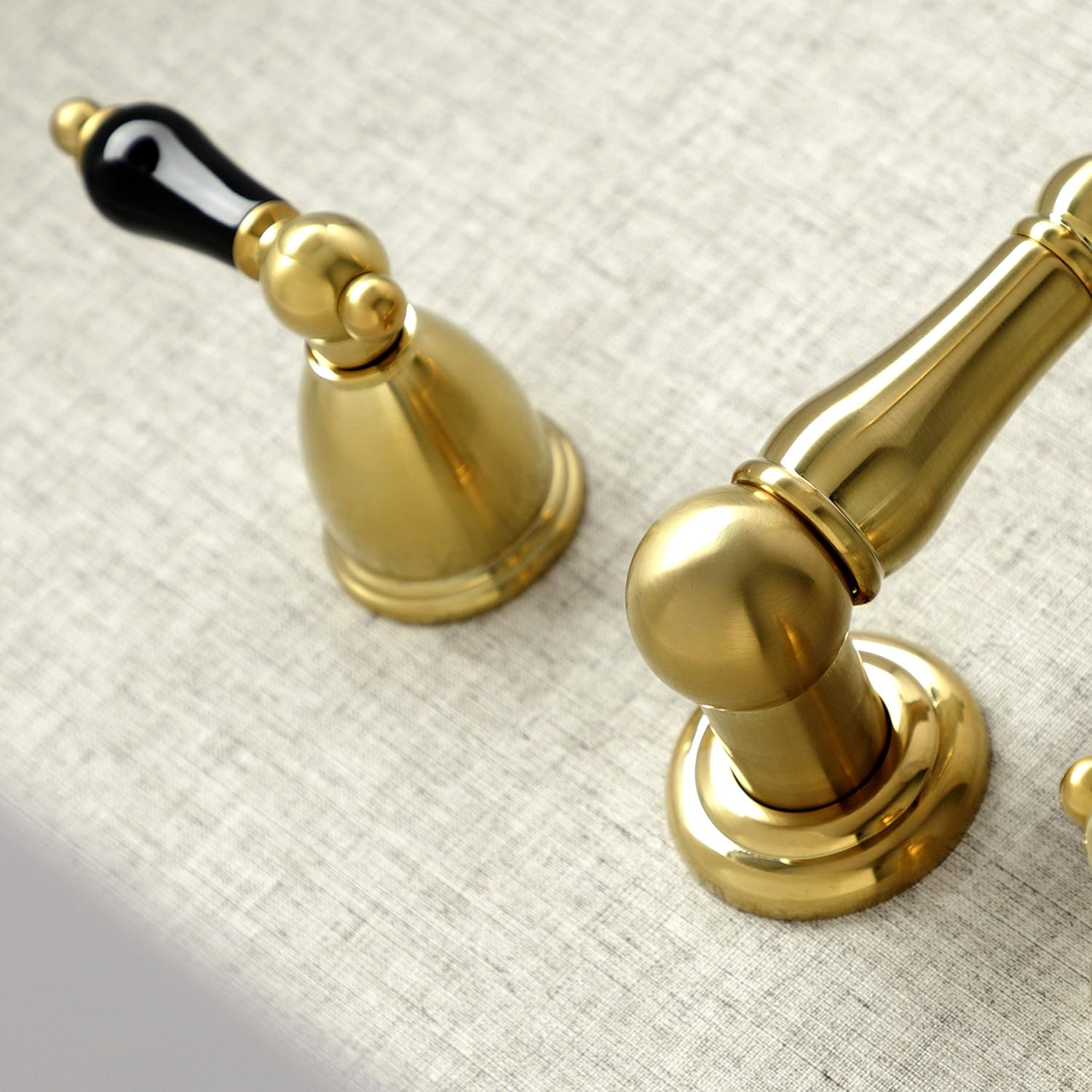 Kingston Brass KS1257PKL Duchess Two-Handle Wall Mount Bathroom Faucet, Brushed Brass