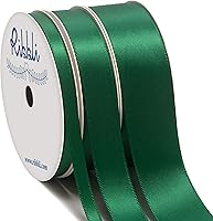 Vista 12 de Ribbli 3 Rollos de Cinta de Manualidades de Satén Negro Sólido de Doble Cara, Total 30 Yardas