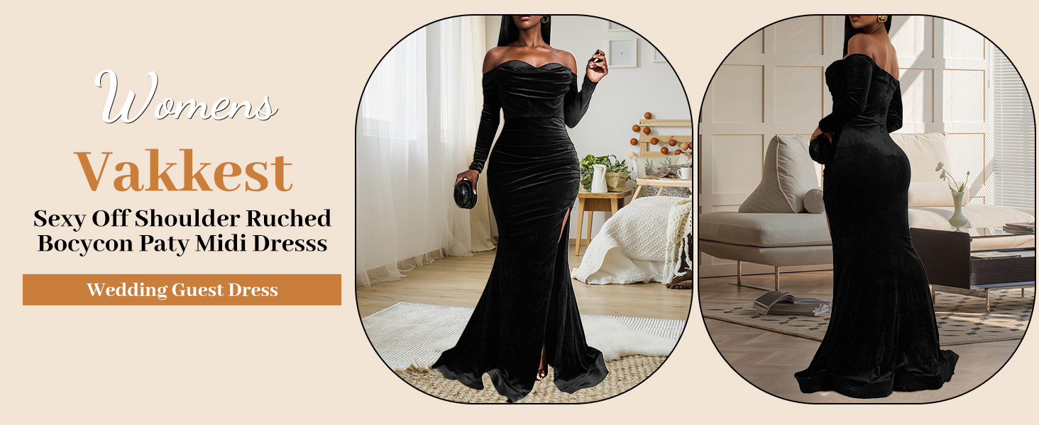 strapless open back dress Velvet Long Sleeves Off Shoulder Sheath Party Homecoming Dress – Liymc