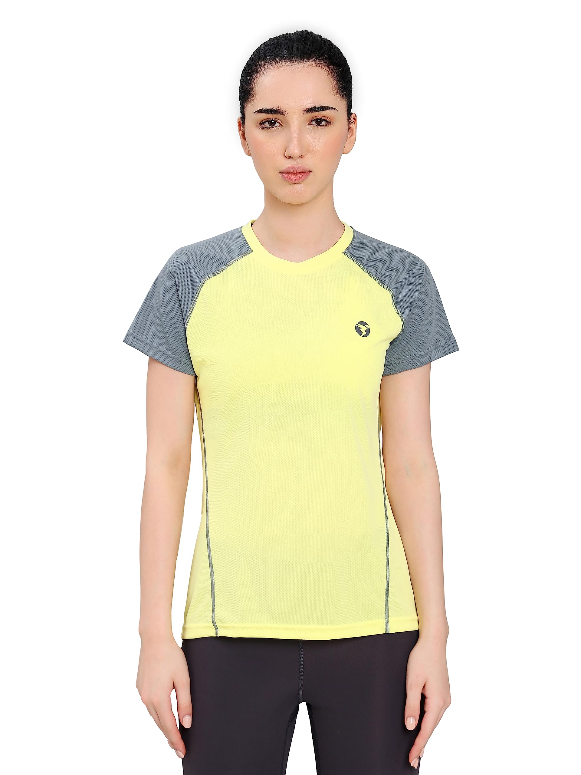 TECHNOSPORT Womens Polyester Quickdry Slimfit Roundneck Halfsleeve T-Shirt Odourfree Breathable UV Protection (WTW114_123P)-picture-13