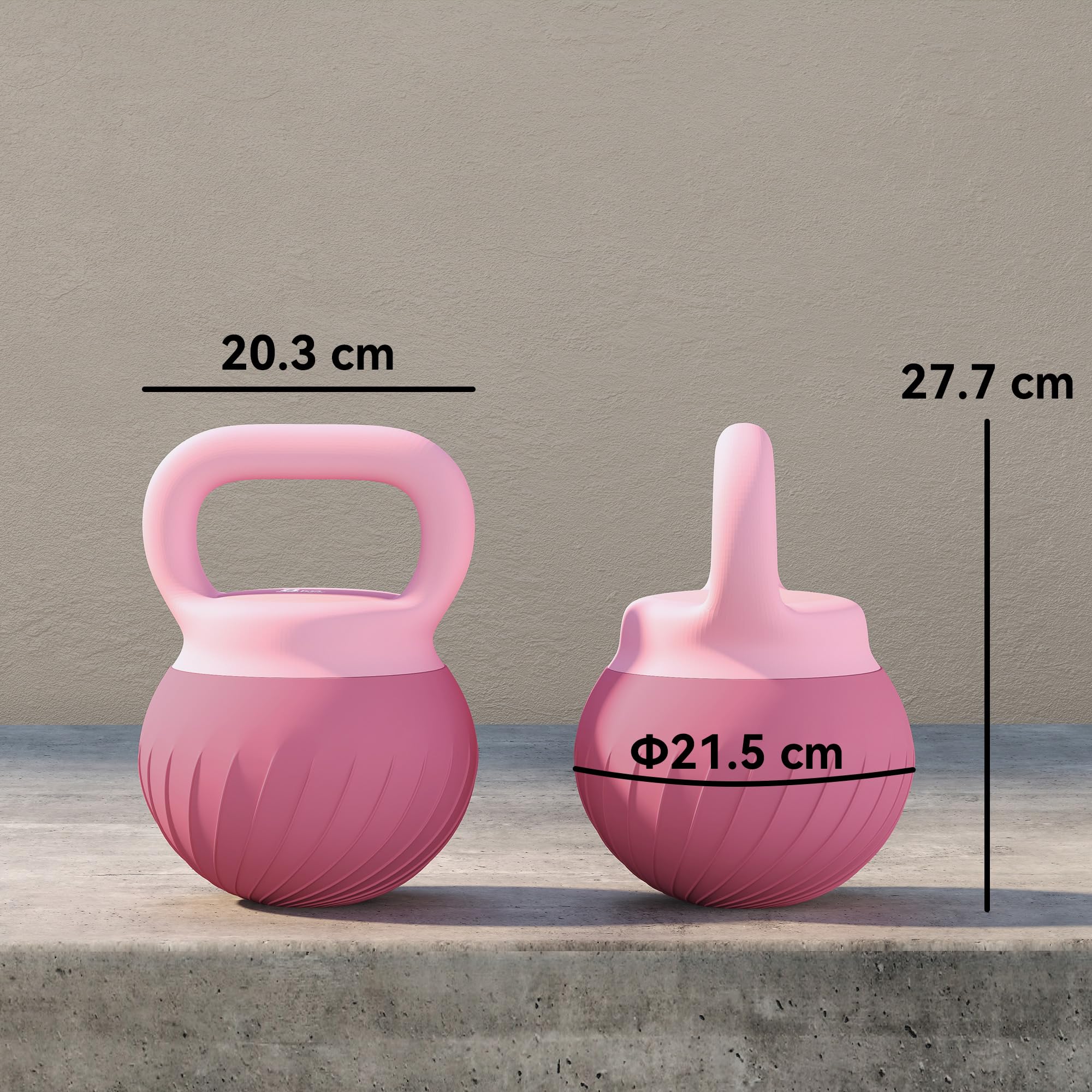 SPORTNOW 8kg Kettlebell, antypośl. uchwyt, podnoszenia ciężarów, Różowy | Kettlebell, do domowej siłowni, trening siłowy
