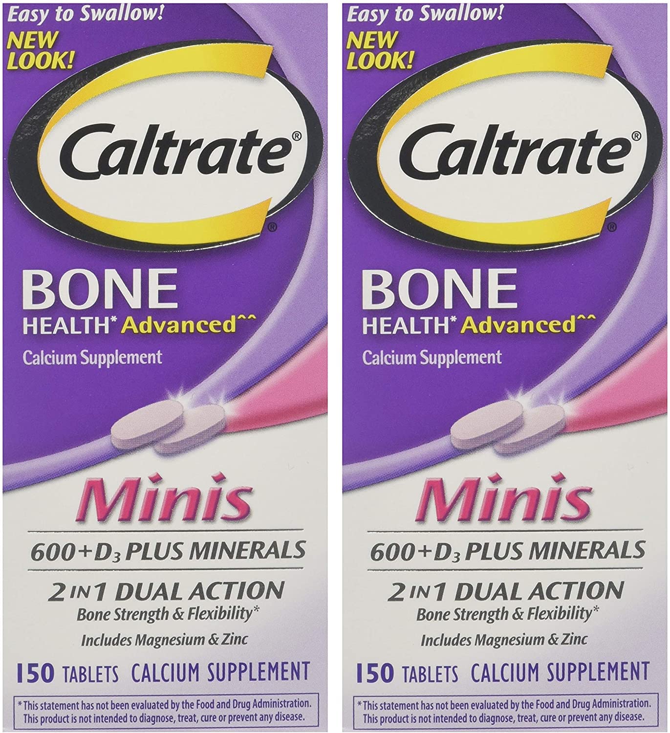 CaltrateMinis + Minerals Size 150ct Caltrate Minis + Minerals ,150 Count (Pack of 2)