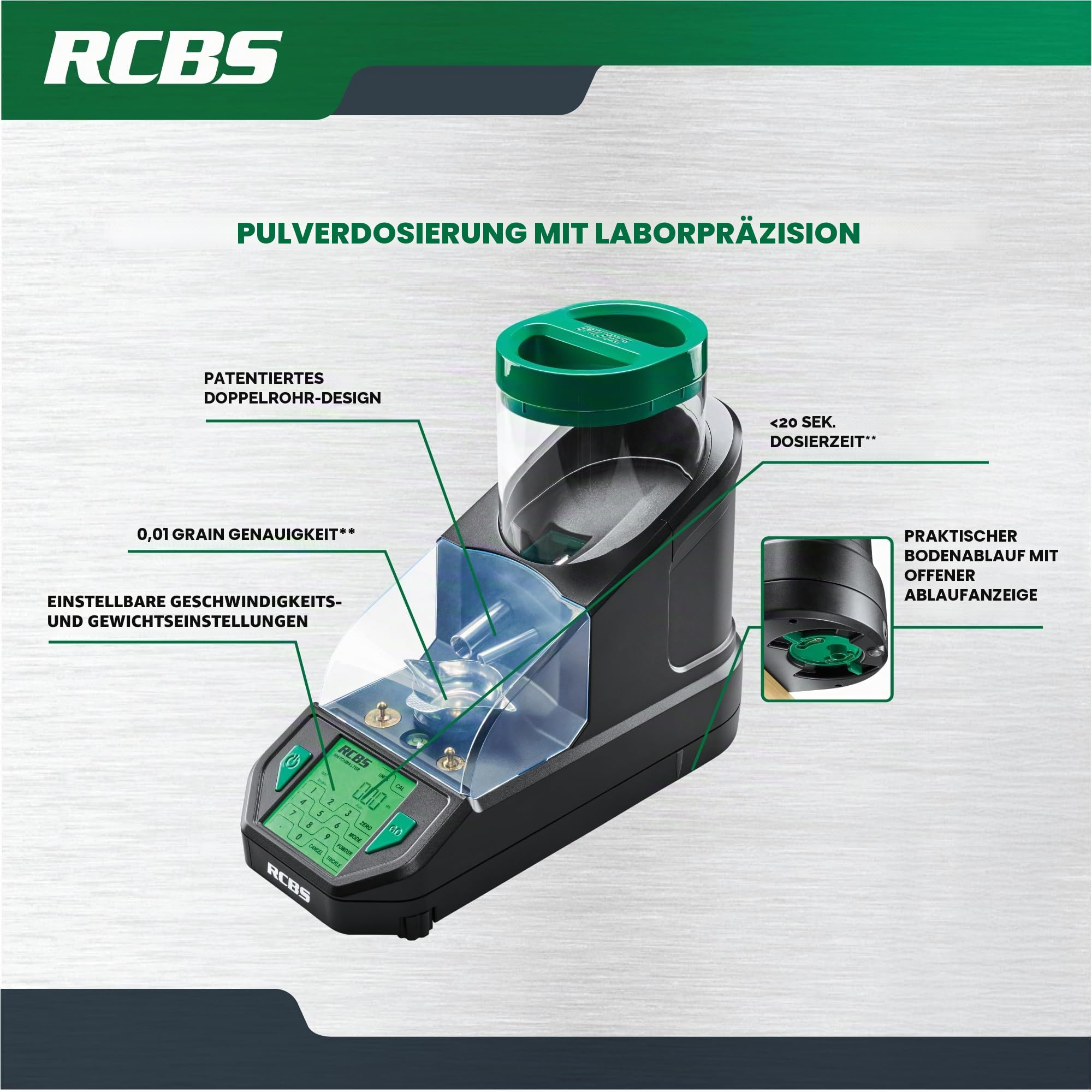 RCBS MatchMaster Pulverspender, Schwarz, Einheitsgröße, Ansicht 4