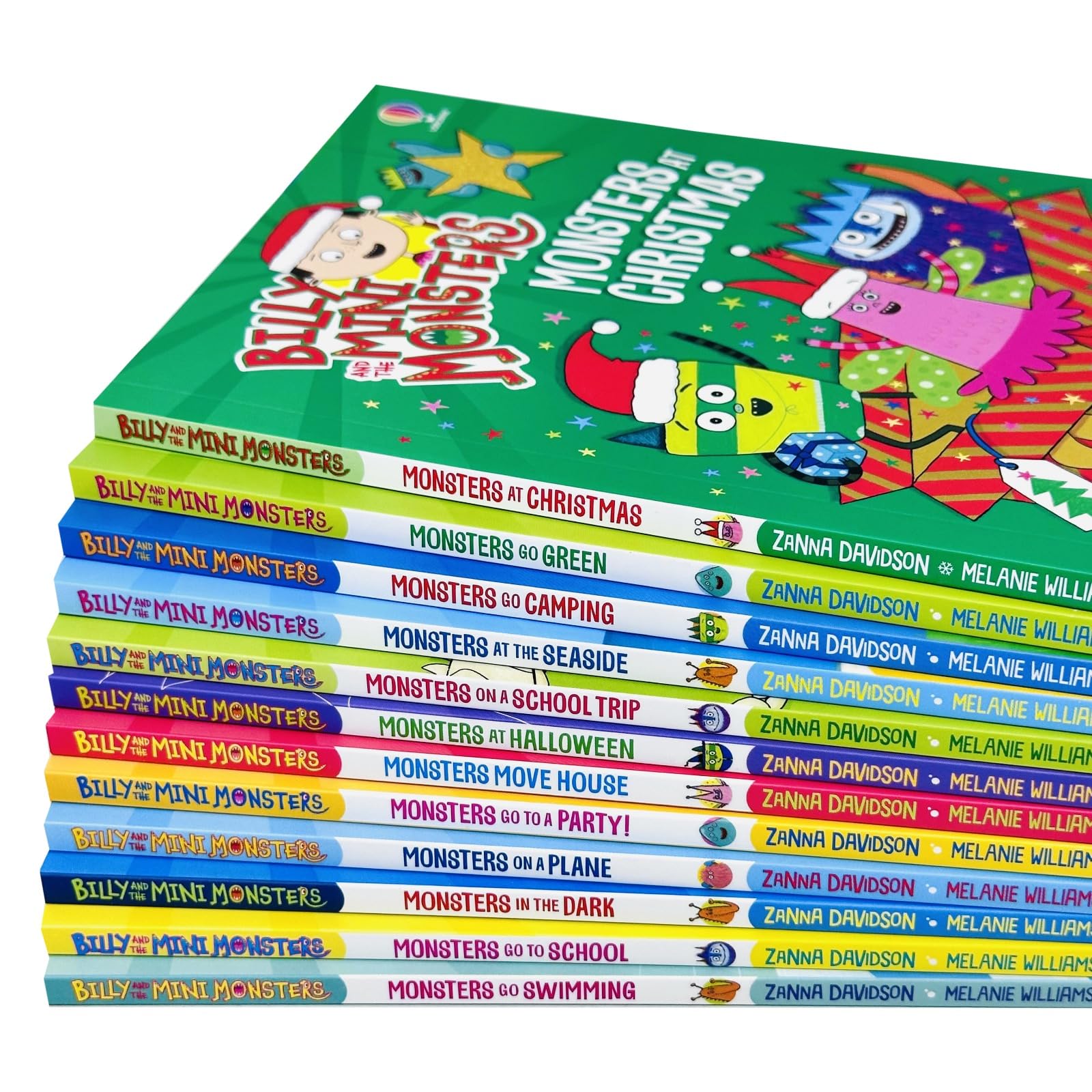 Billy and the Mini Monsters Series 1 - 12 Collection Set by Zanna Davidson (Monsters go Swimming,go to a Party,go to School,in the Dark,Move House,on a Plane,at Halloween,on a School Trip & More)
