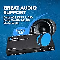 Vista 8 de OREI Divisor HDMI 1x2 2.0 con extractor de audio escalador, 2 puertos con Full Ultra HDCP 2.4K a 60Hz y 3D compatible con control EDID - UHDS-102A