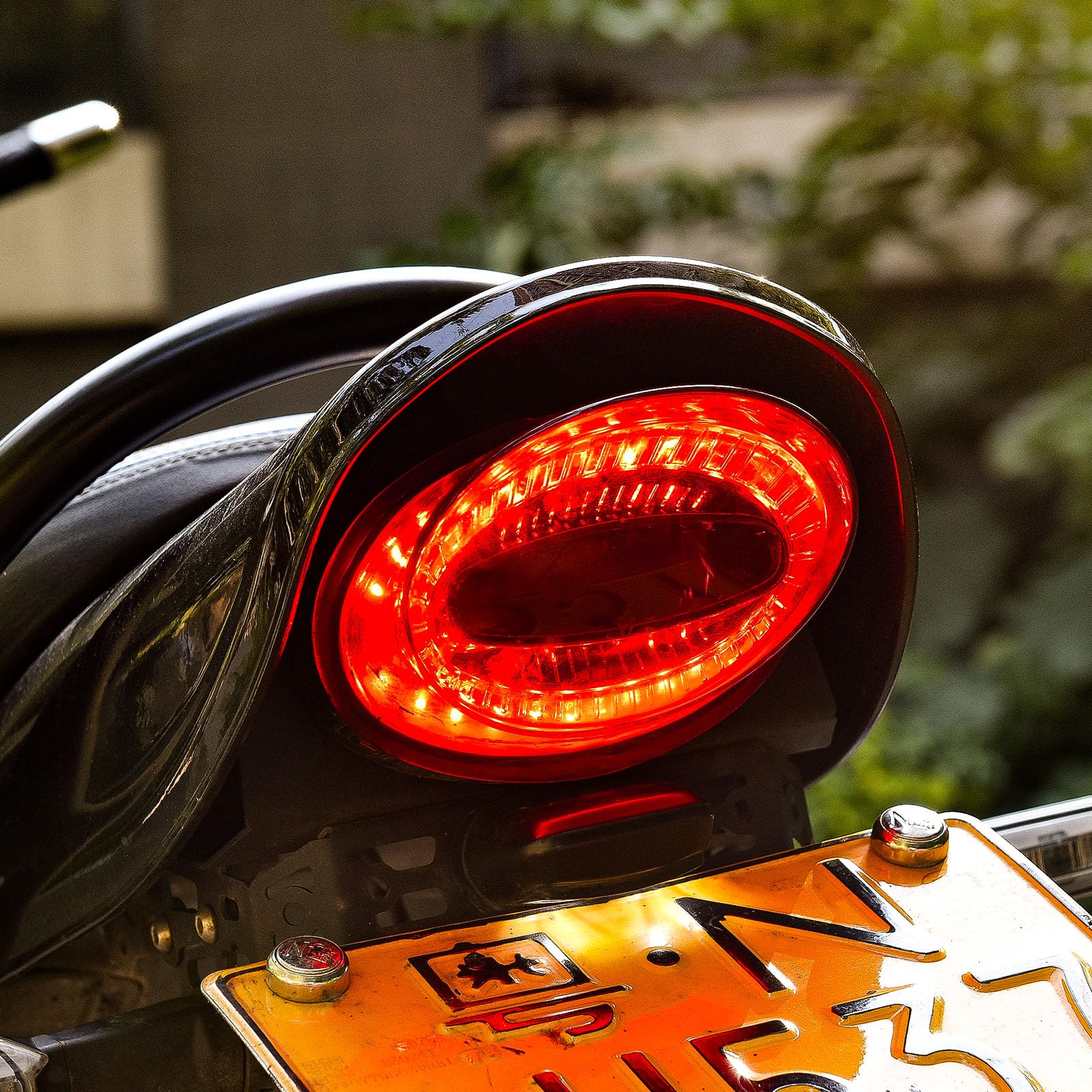 LED Rücklicht Compatible avec Kawasaki Z900RS / Z900RS CAFE (2018-2025) Hochhelles Bremslicht/Rückleuchte Motorrad Zubehör 2019 2020 2021 2022 2023 2024 (Rot)