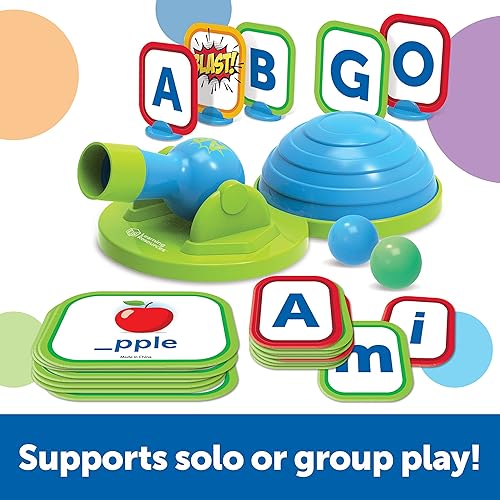 Miniatura 4 de Learning Resources Alphablasters! Juego de letras y ortografía – 85 piezas, a partir de 4 años de edad, aprendizaje preescolar, juegos educativos