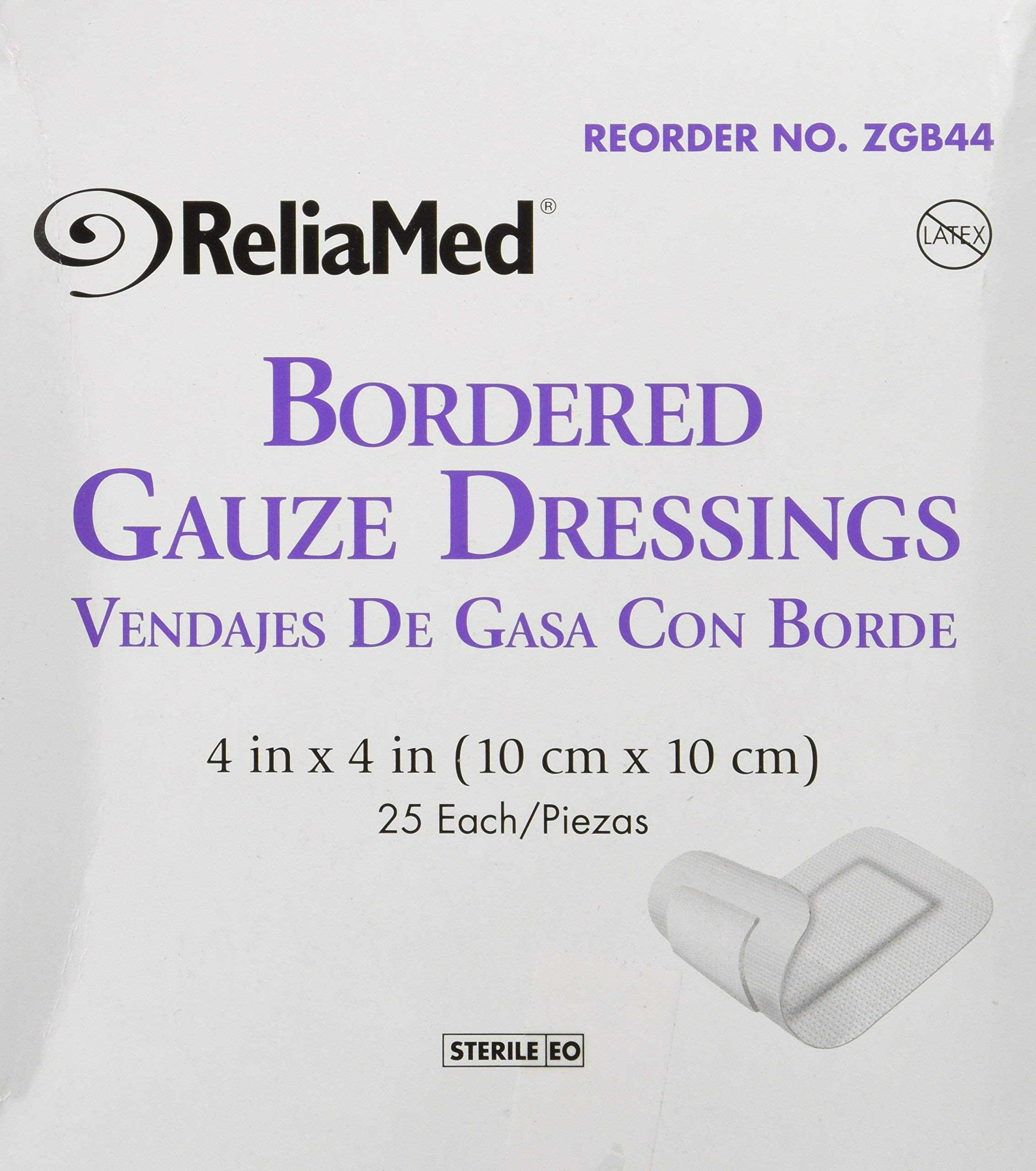 ReliaMed Sterile Bordered Gauze Dressing 4