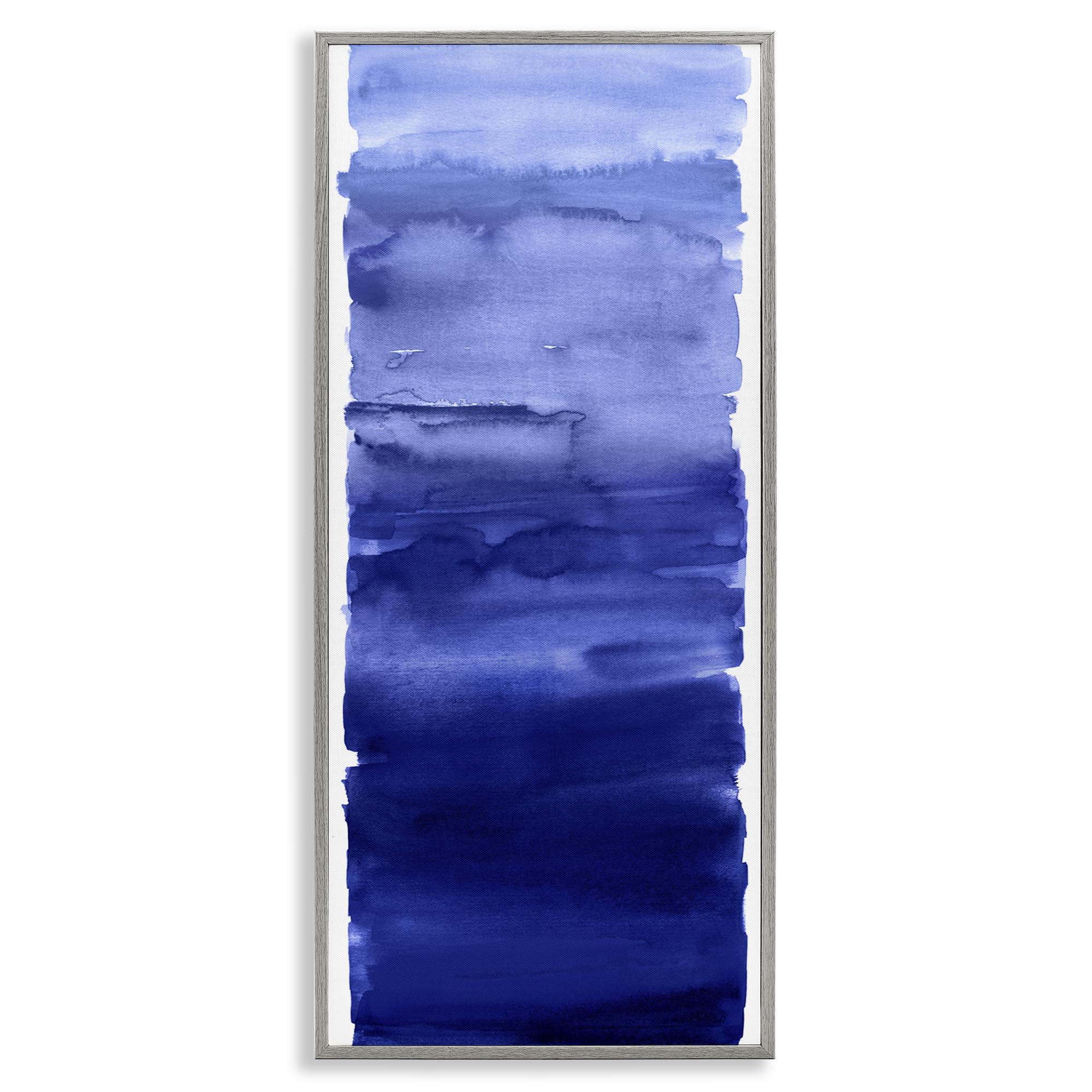 Stupell Industries Farmhouse Gray (Textured) 'Indigo Blend Gradient'| Framed Giclee Art