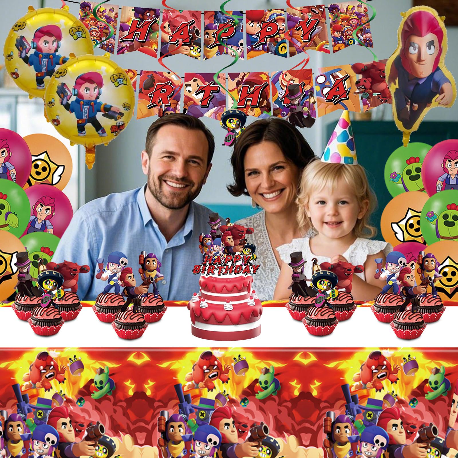 Set Di Palloncini Per Compleanno A Tema Videogiochi – 9 Pezzi In Lamina, Con Numero 81 Cm E Personaggi, Per Feste Di Bambini - 3