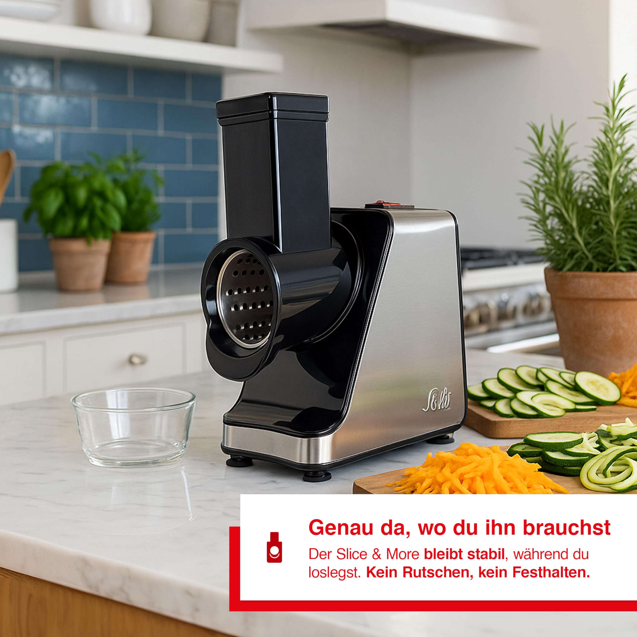 Solis Slice & More Elektrischer Zerkleinerer, 350 Watt