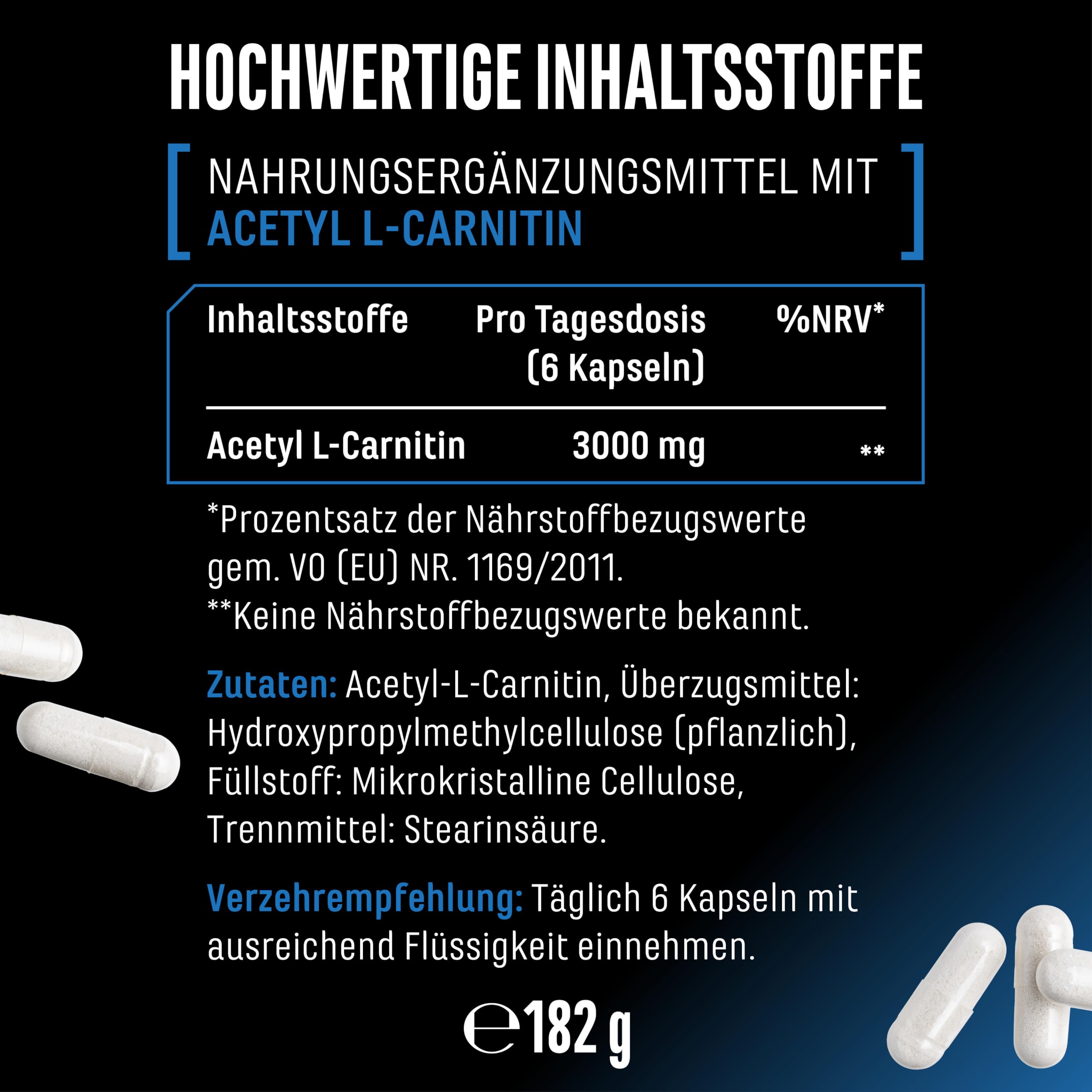 l carnitine kruidvat Acetyl L-Carnitine 3000-250 Tablets 3000 mg per Daily Dose - Extra Strong -  100% Acetyl L-Carnitine -Strongest L-Carnitine Form - Vegan