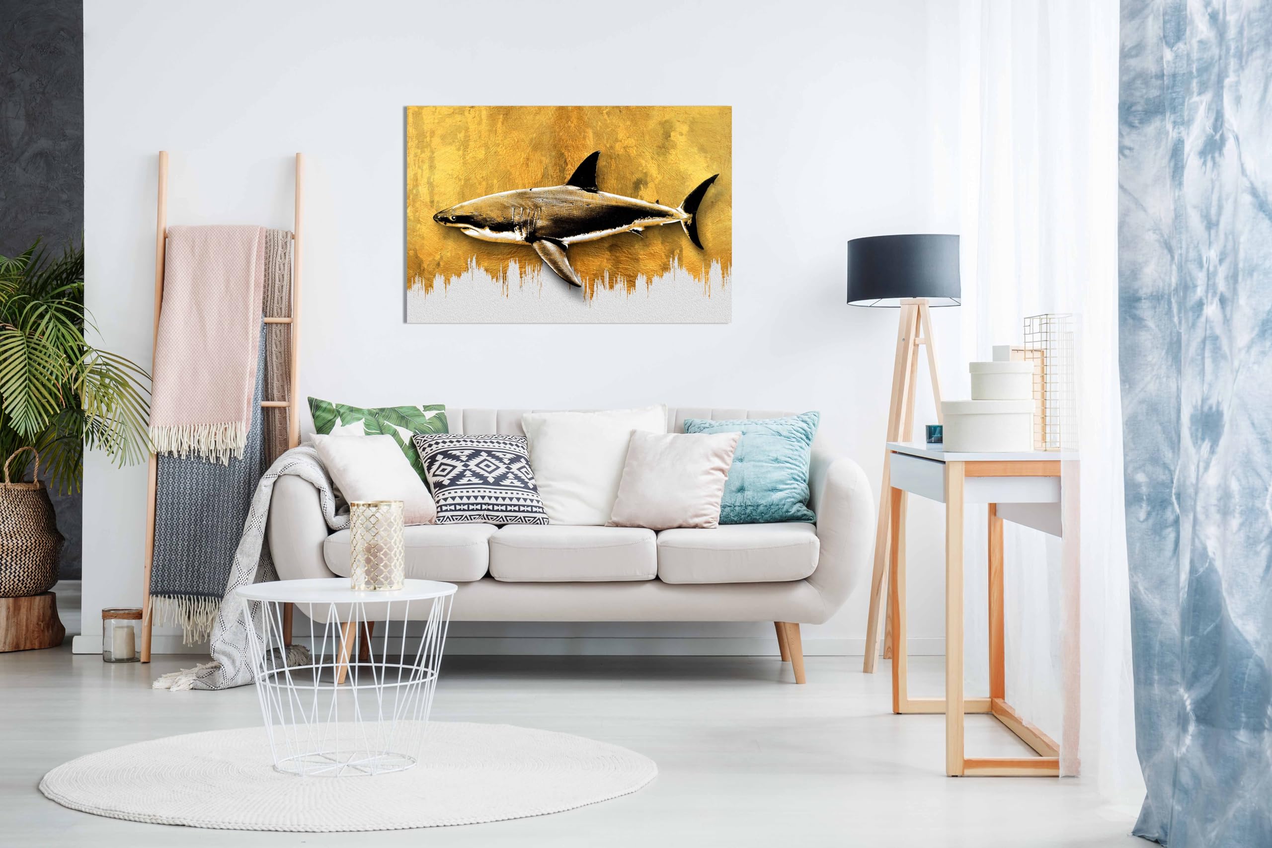 Musztardowy żółty, oprawiony obraz na płótnie, obrazy do wystroju domu, sypialni, salonu i łazienki, 91 x 61 cm