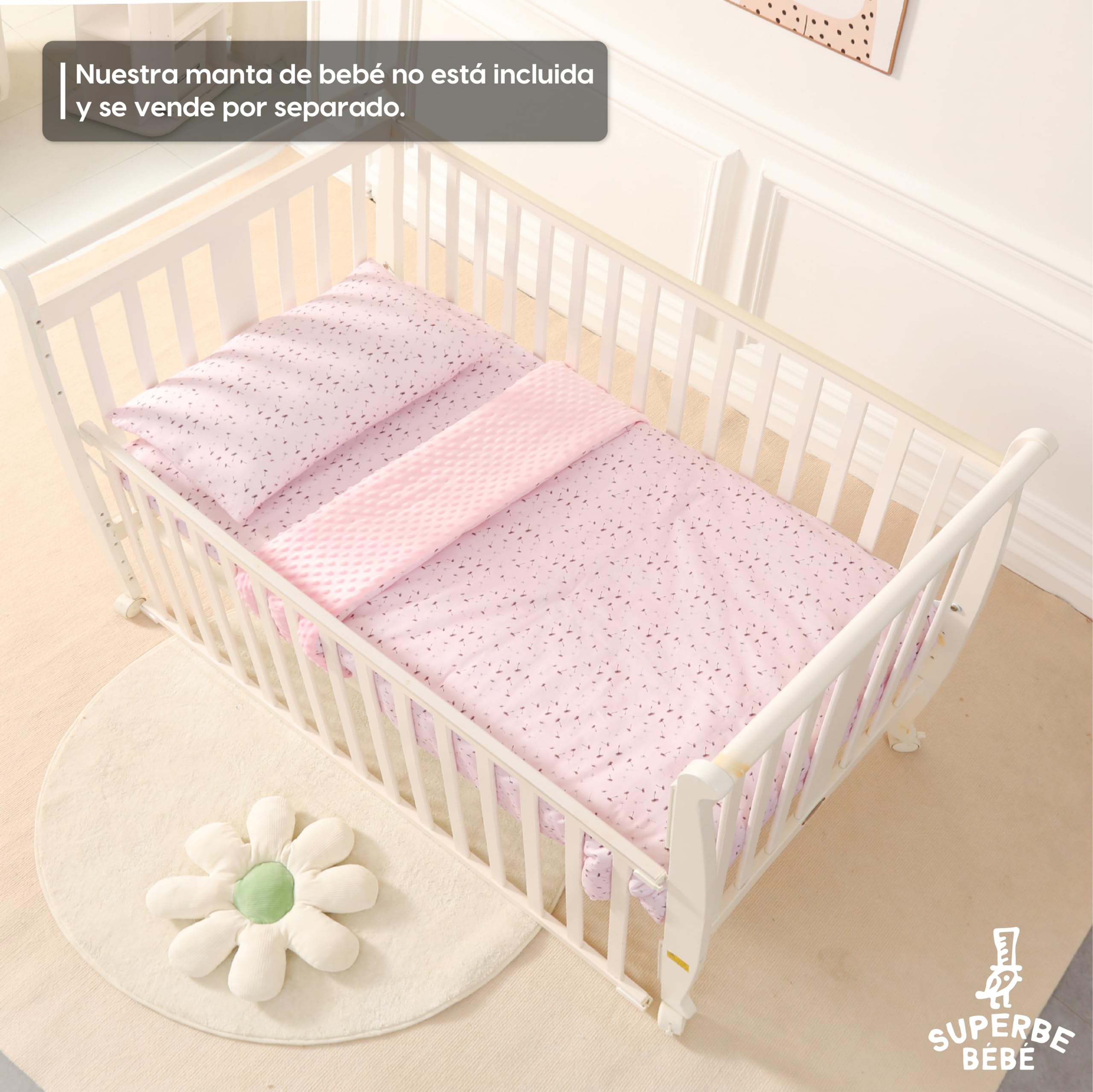 Almohada Infantil con Funda De Almohada Estampada 33x45 Cm De Algodón Oeko-Tex - Cojín Cuna Bebe Y Niños- Cojin Pequeño para Bebés para Siestas En La Guardería, Escuela Y Viajes - 1 Año 2 Años