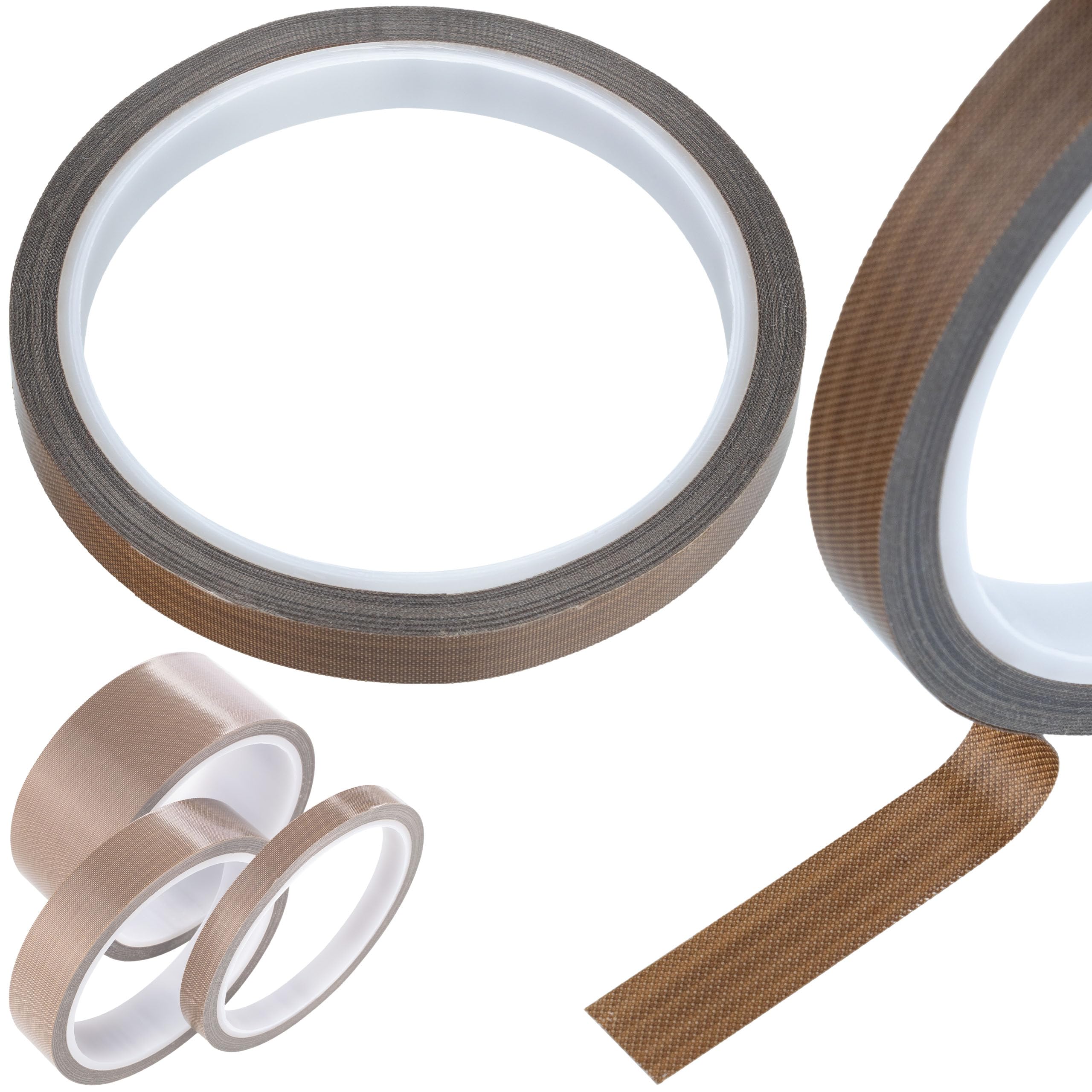 Rosfix - Teflon Tape 0.18Mm 20Mm X 10M Ptfe Coated Fiberglass | -70°C To +300°C | Heat And Electrical Insulation | Welder Accessory